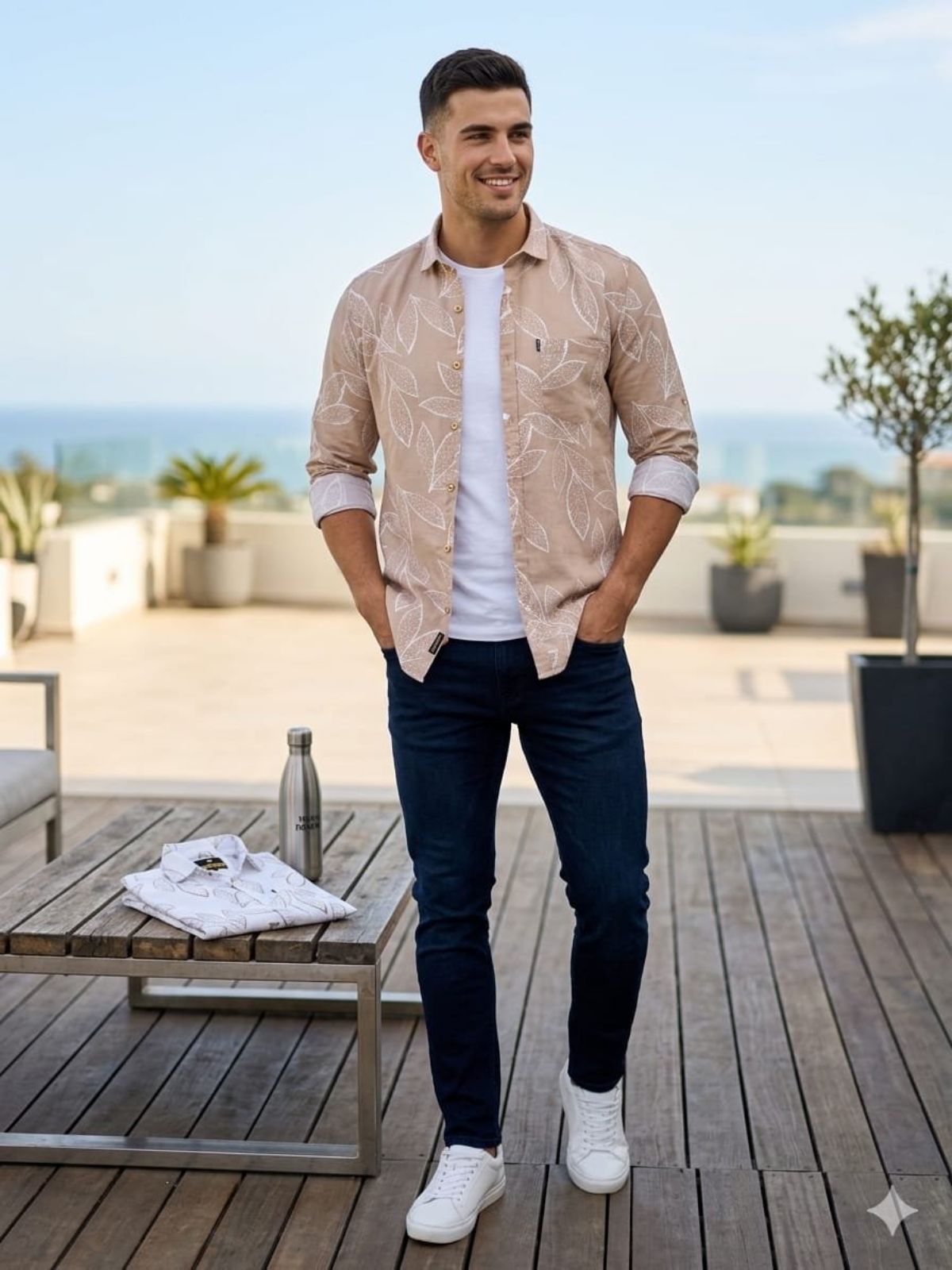 Never Down Men's Cotton Linen Shirts
