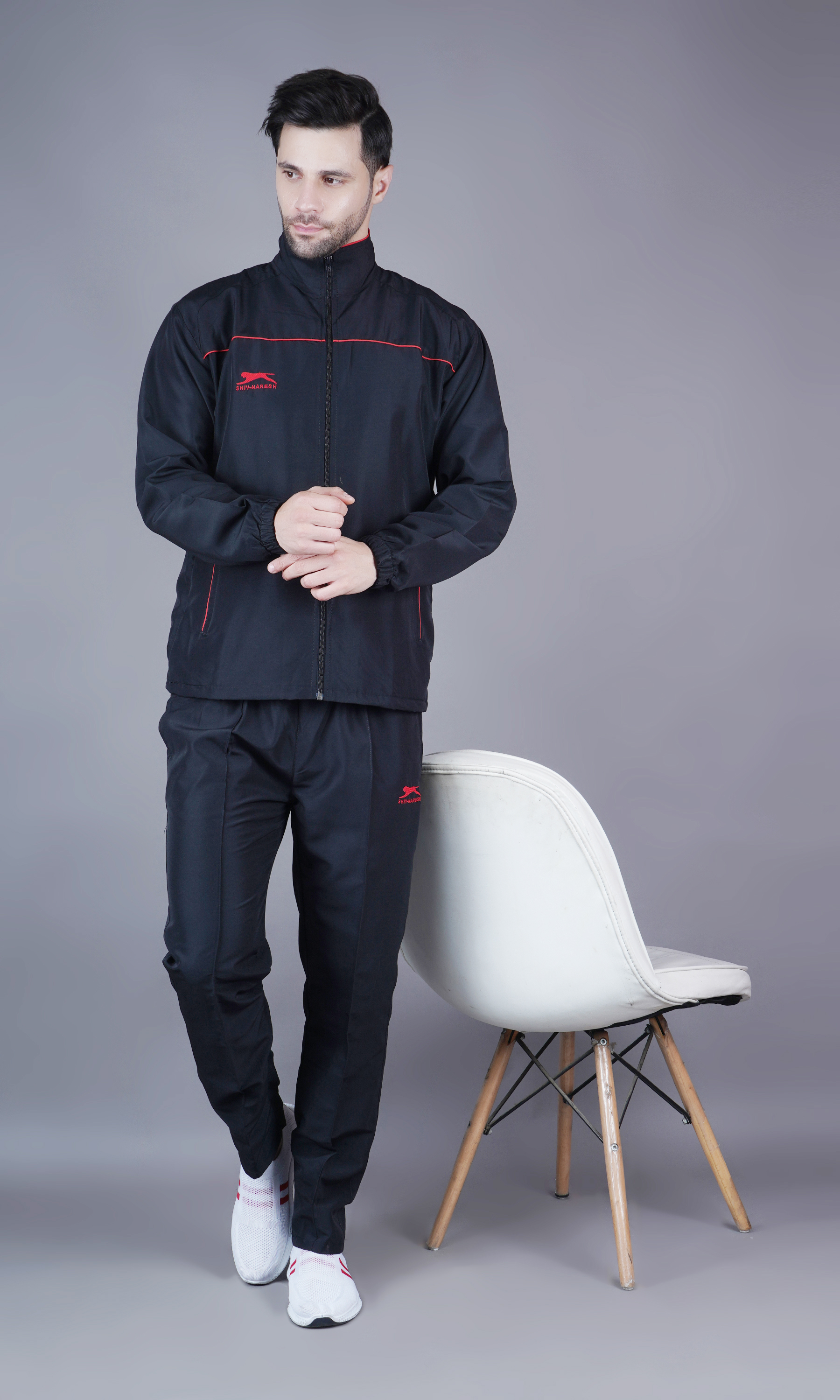 Men's Tracksuit  470B-Navy/Red-L-TZ