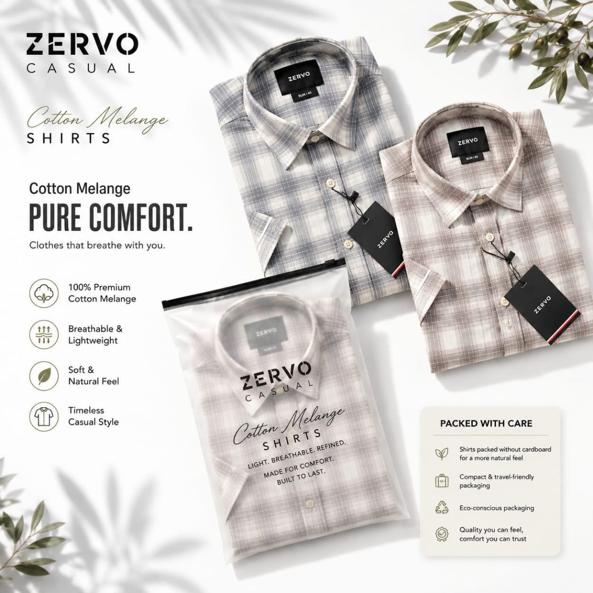 Zervo Men's Cotton Printed Shirts