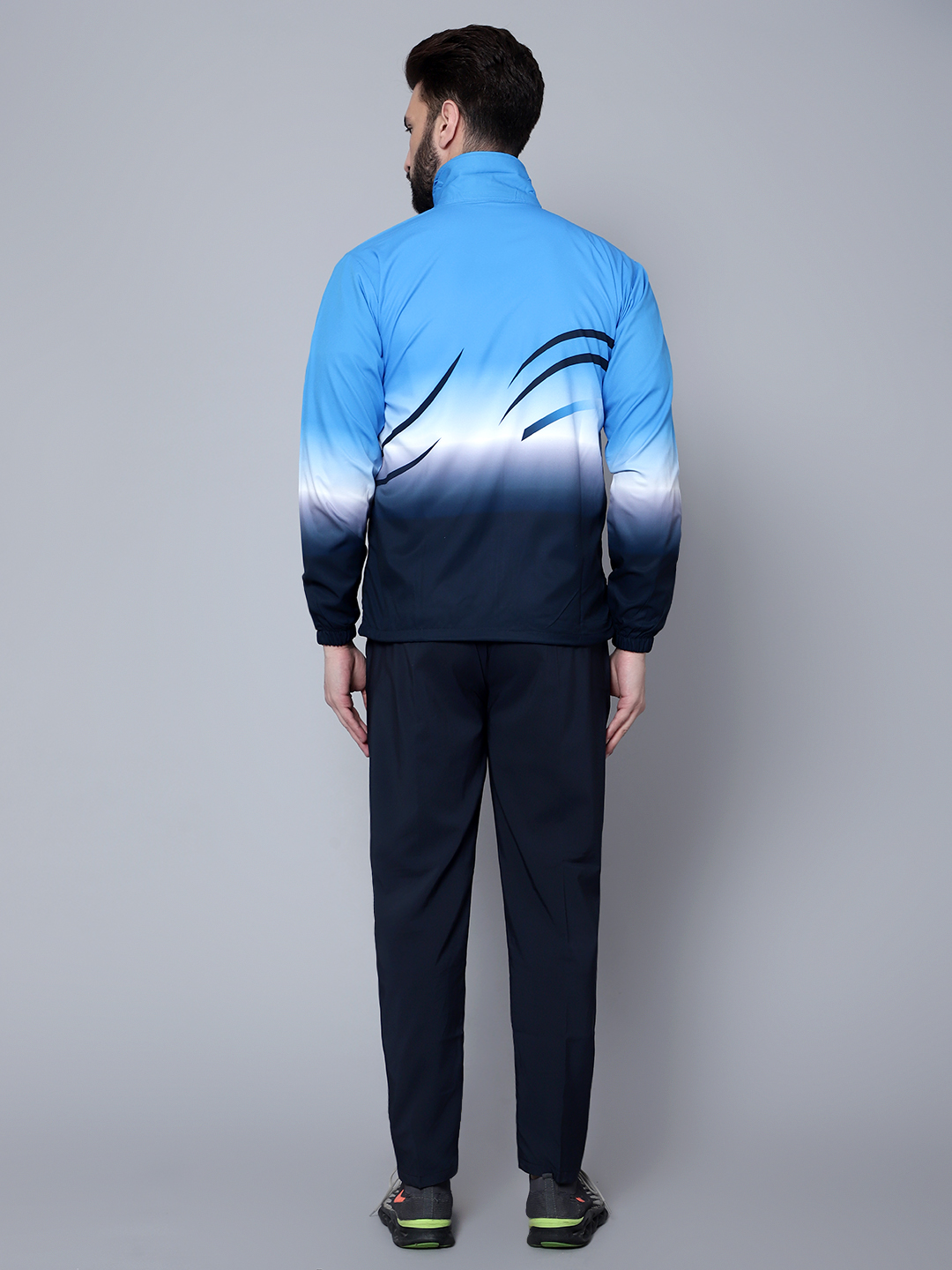 Men's Tracksuit  E-SNTSNXFS965_Navy/Cyan/White_S_NS Spandex