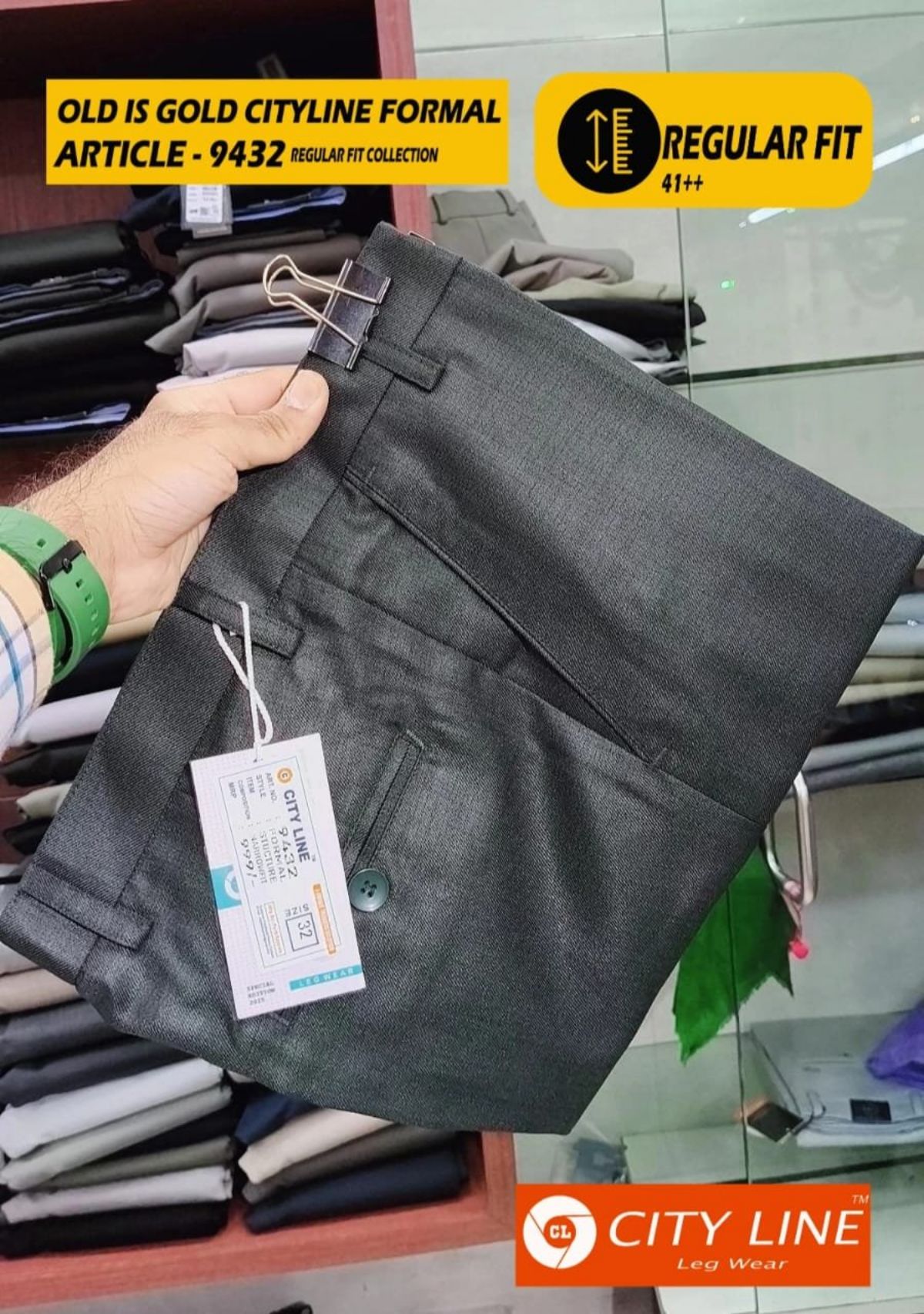Men's Premium Poly Cotton Formal Pants -9432