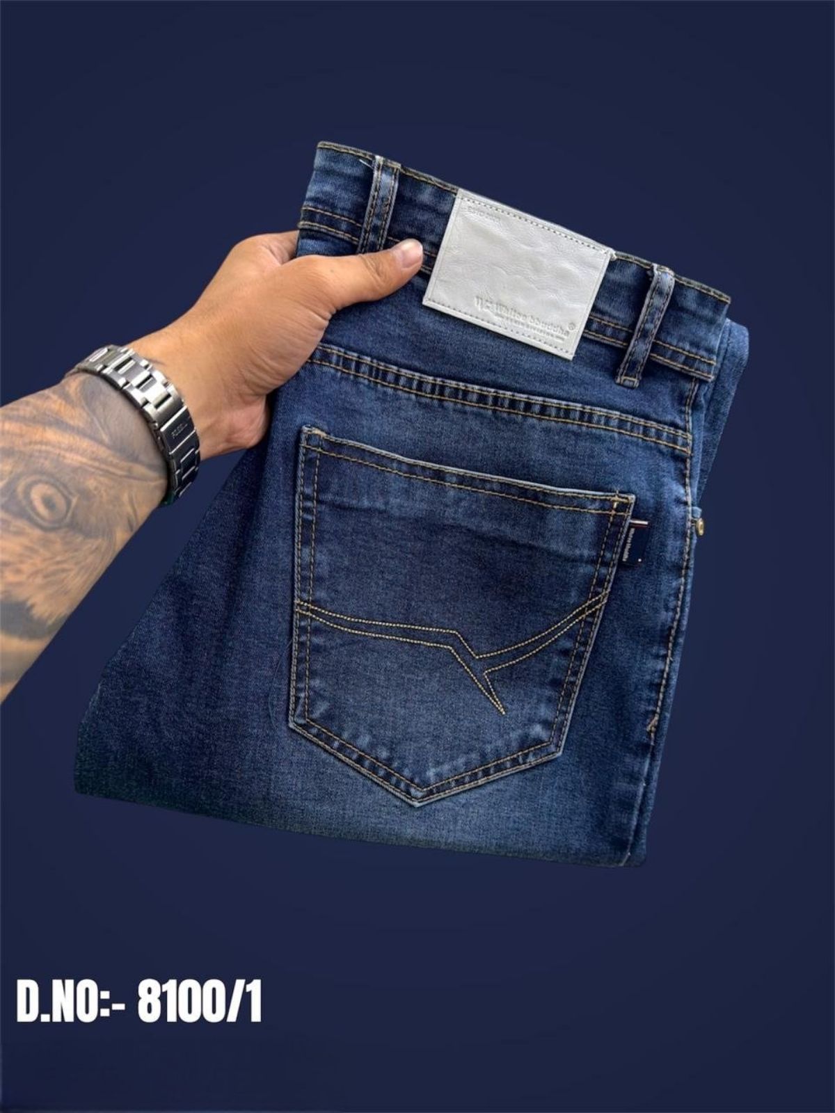 Whitee Budhha Men's Denim 3BYI knit Lycra  Baggy Fit Jeans -8100/1 (28-38)