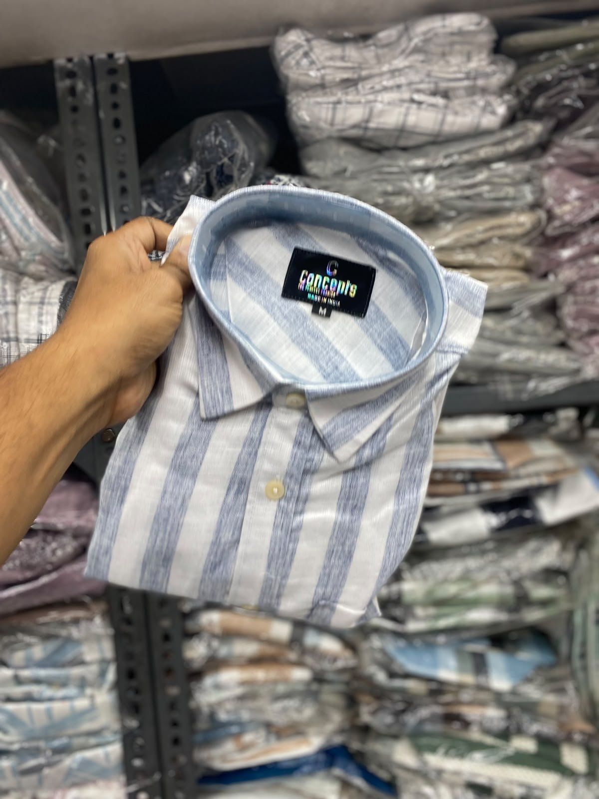 Concepts Men's Shirts Cotton Linen Stripes