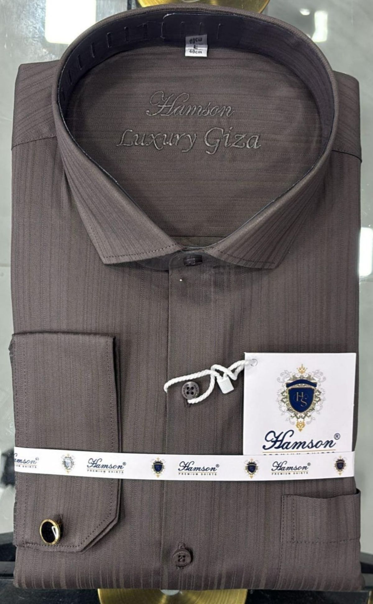 Hamson Italian Giza Cotton Designer Shirts for Men's Lycra