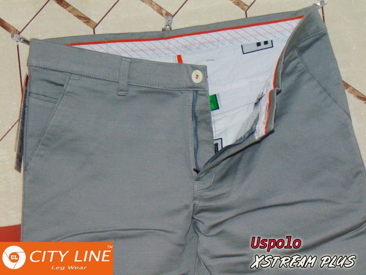 Men's cotton Knitted Narrow Plain Grey Pants-9073