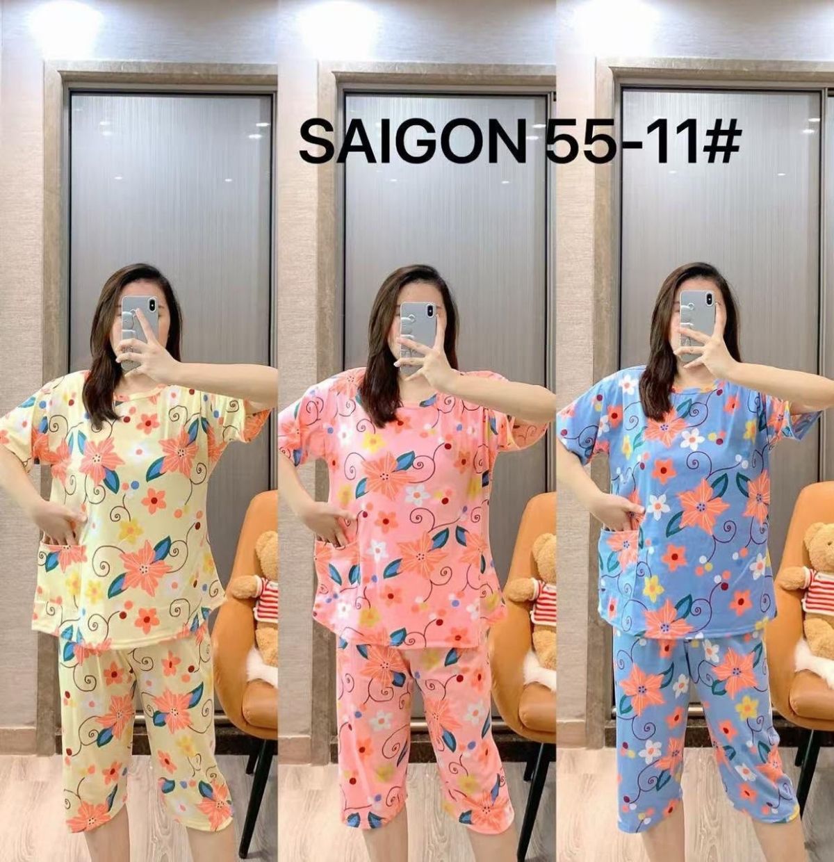 Women's Capri Night Suit- 0327
