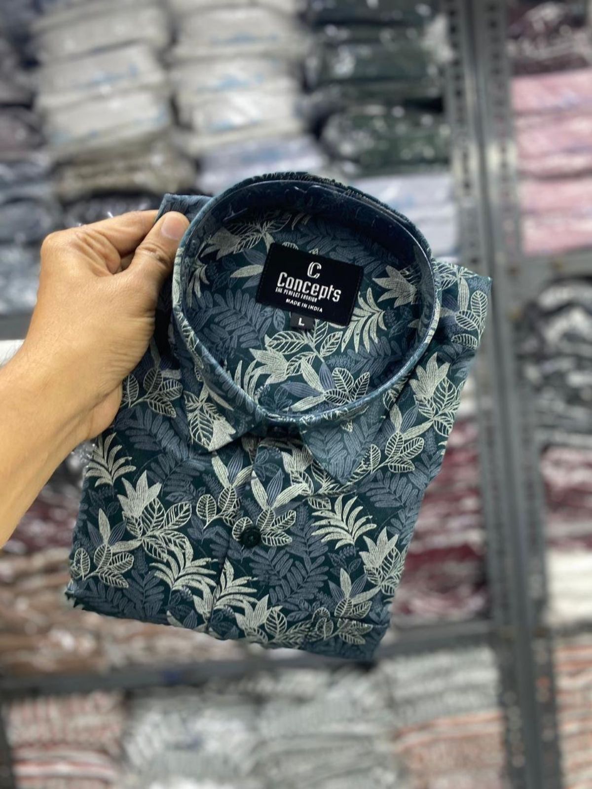 Concepts Men's Shirts Printed Cotton Full Sleeve