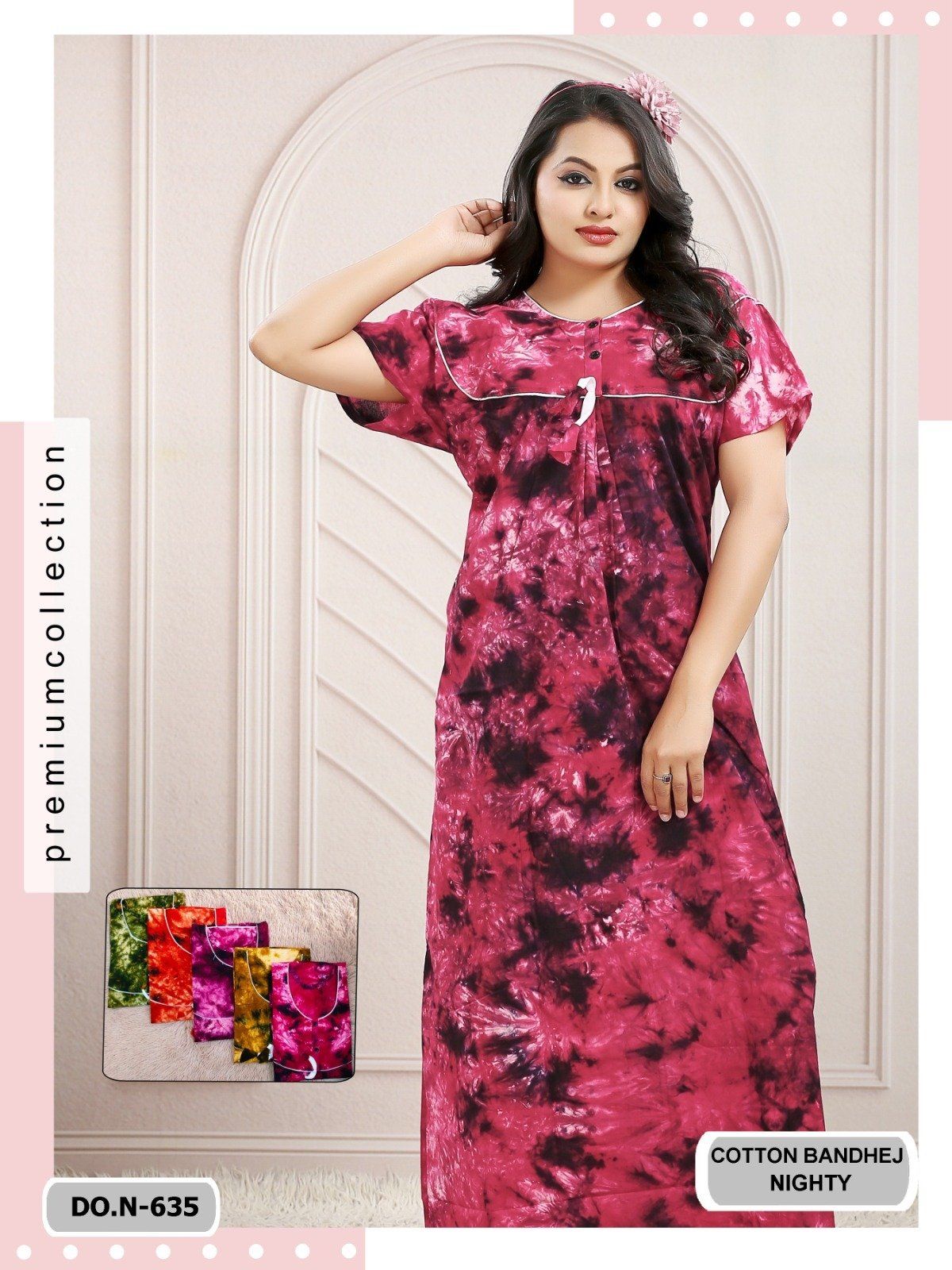 Seven Cross Women's Cotton Bandej Nighty D No- 635