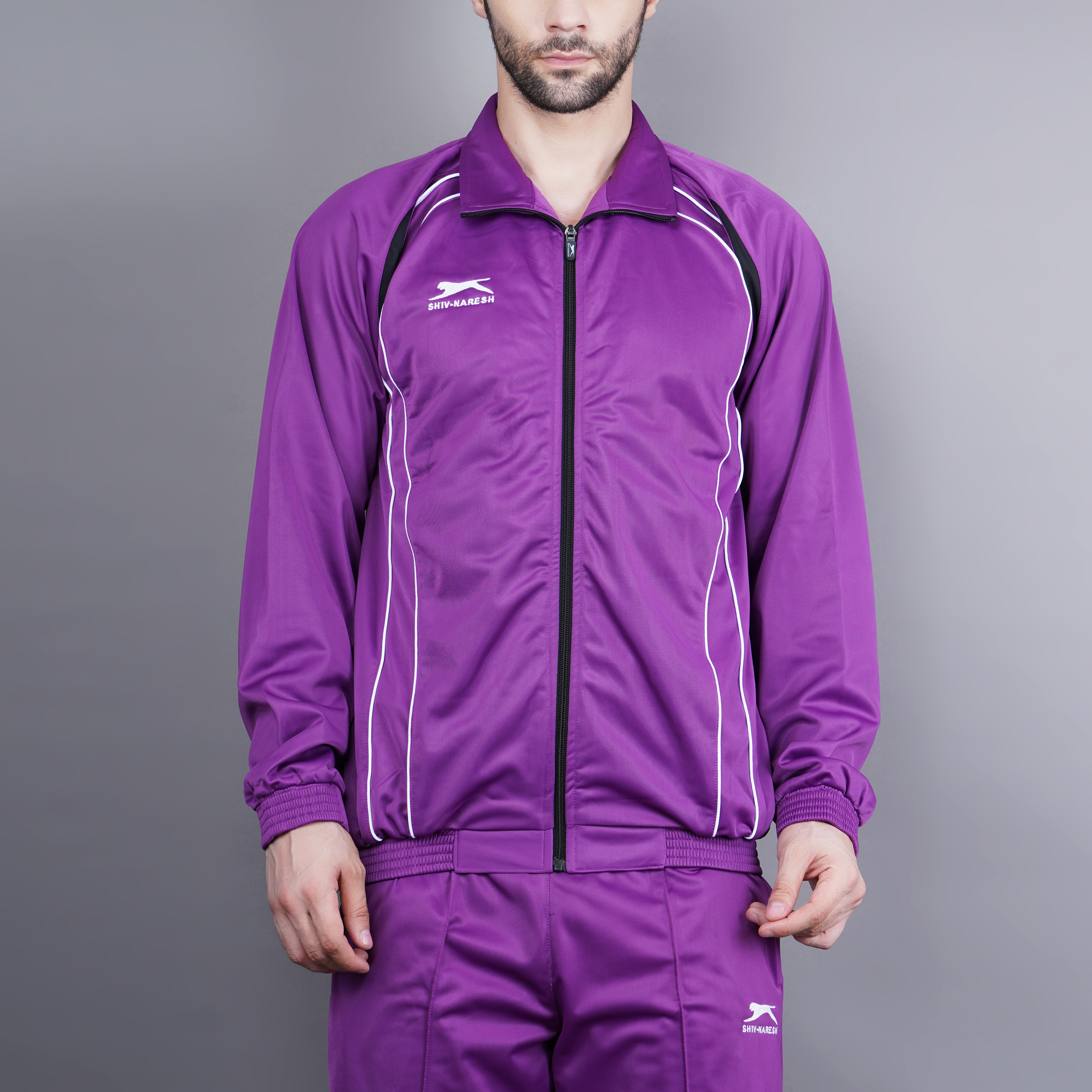 Men's Tracksuit  435A-TP-Purple/Black/White-XL