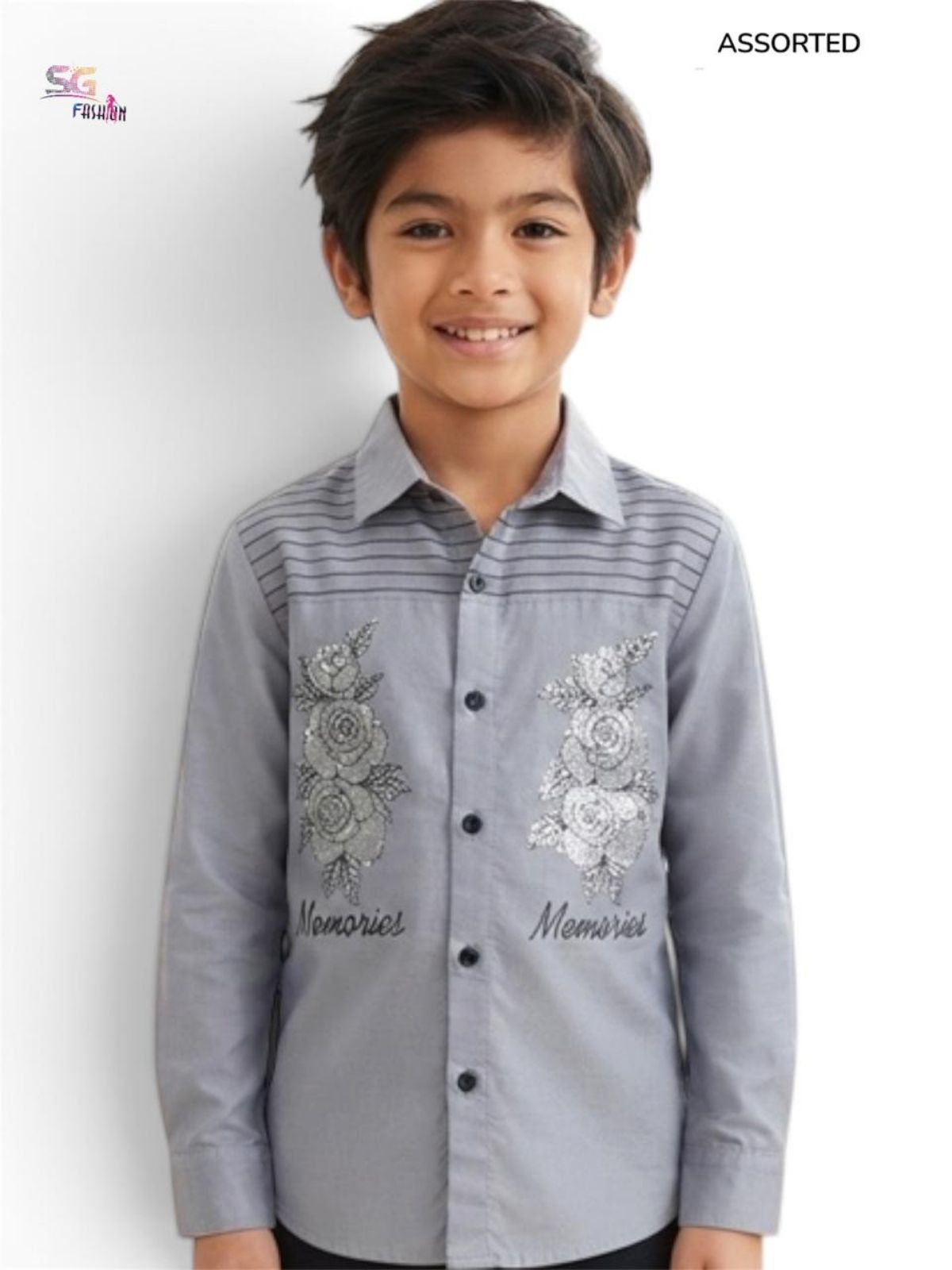 SG Fashion Kids Boys Shirts Set