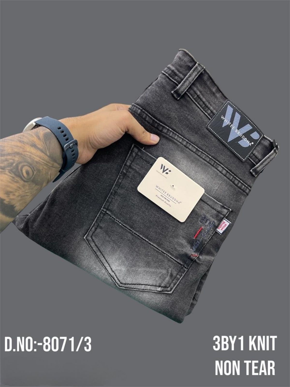 Whitee Budhha Men's Denim Lycra Jeans - 8071/3 (30-38)