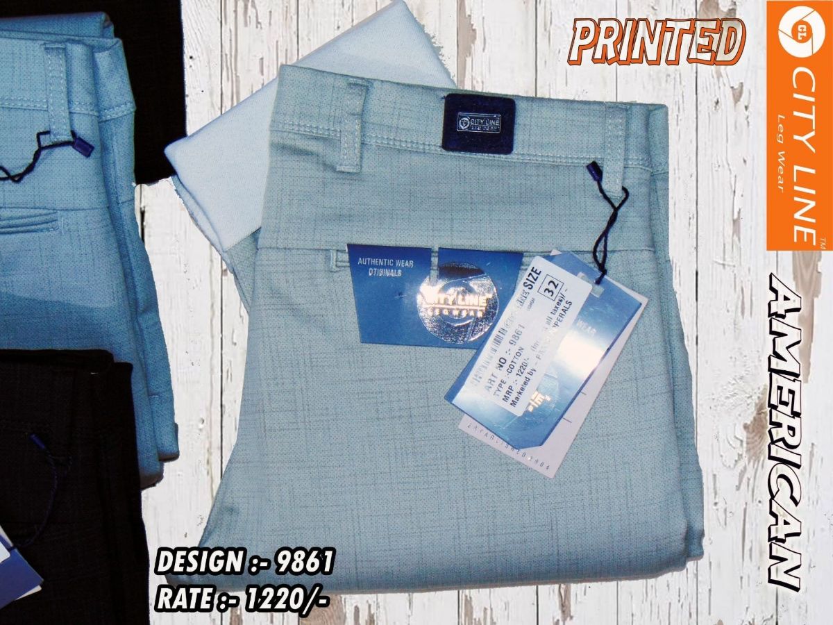 Men's Premium Heavy Cotton Plain Formal Pants -9861