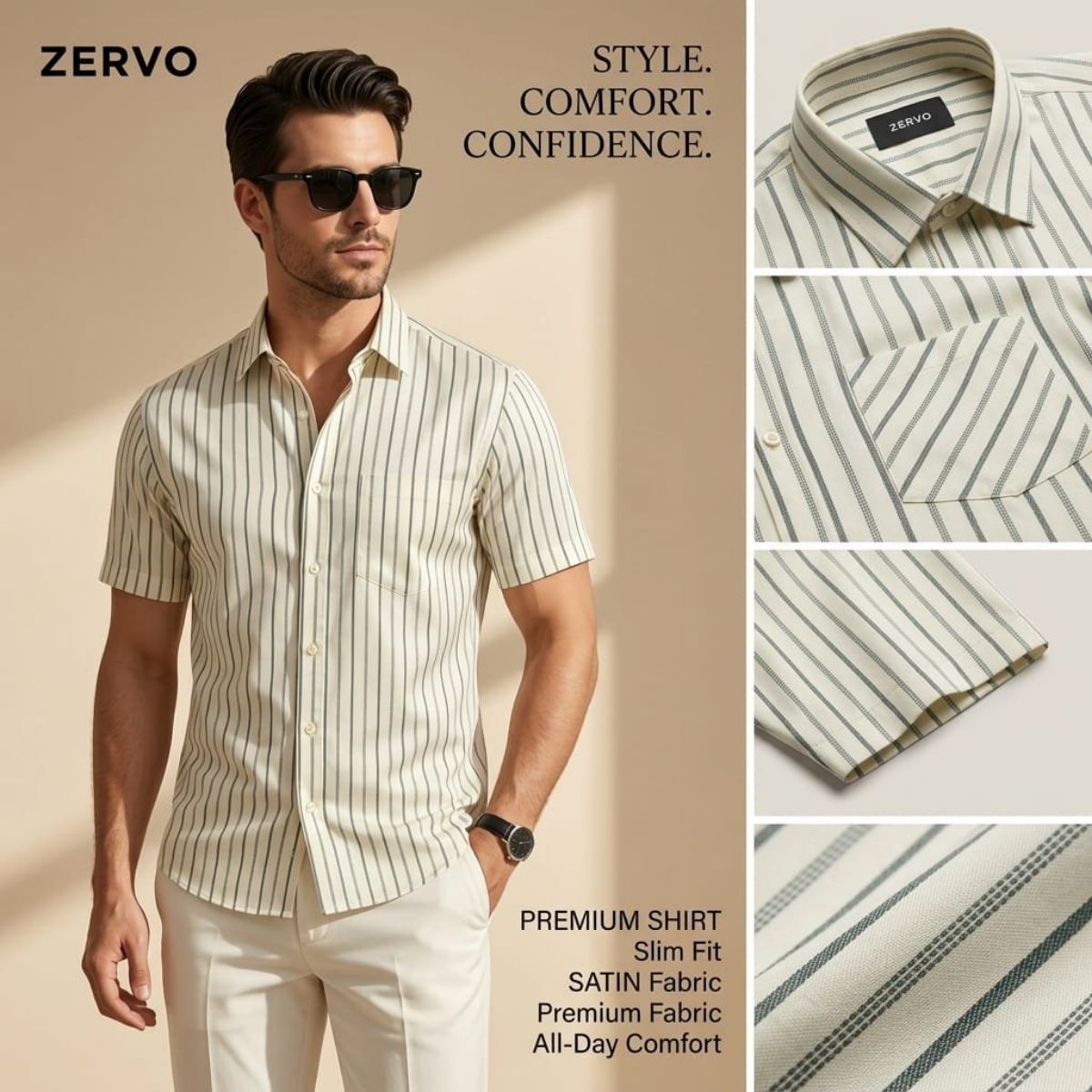 Zervo Men's Cotton Printed Shirts