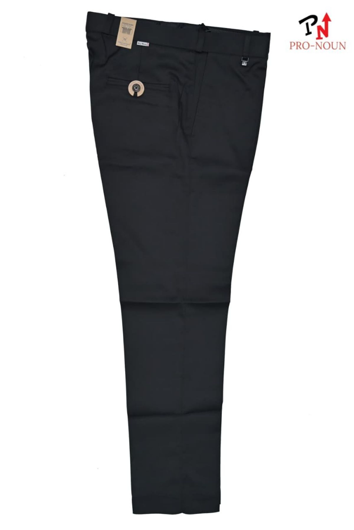 Pro-Noun Men's Men's Formal Trouser Pants With Adjustable belt D No- Signature 292-8 (30-36)- Black