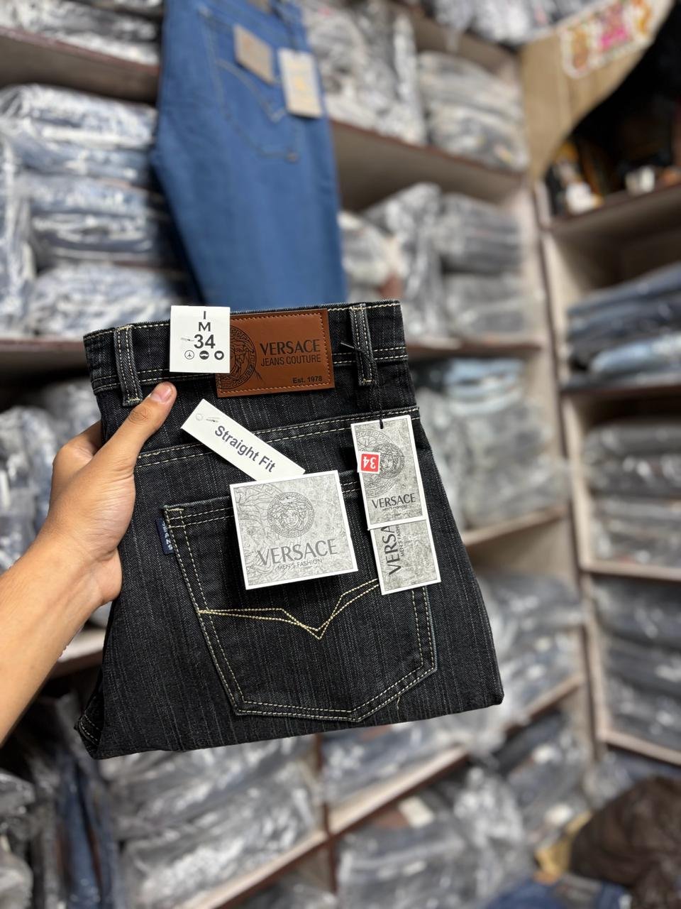Men's OD slub Jeans Straight fit