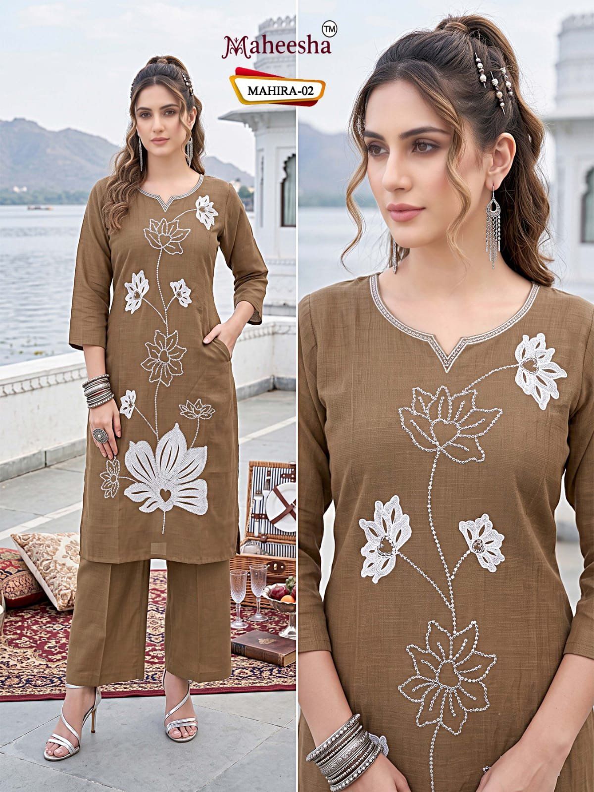 Rani Vastram Women's Ethnic Wear Kurta & Plazzo Set- Mahira-02