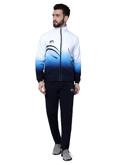 Men's Tracksuit  965-White/Navy/Cyan-H/S-XL-TZ