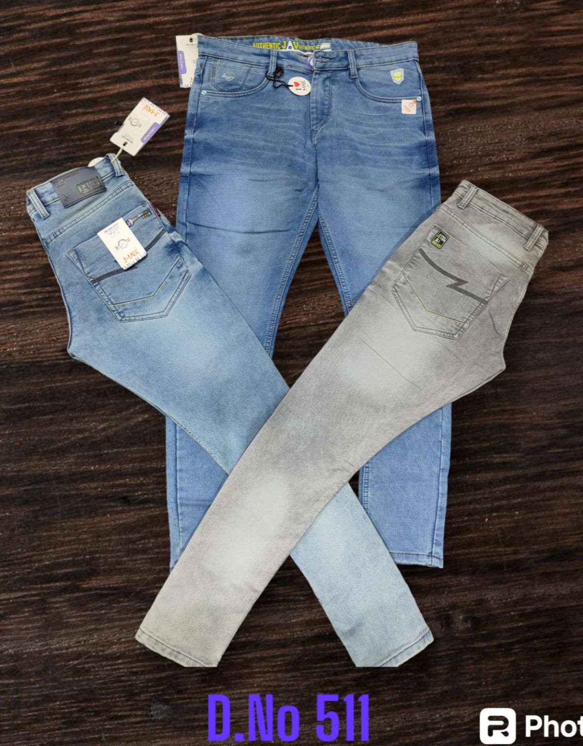Rio Costa Men's Denim Knitted Ankle Fit Jeans