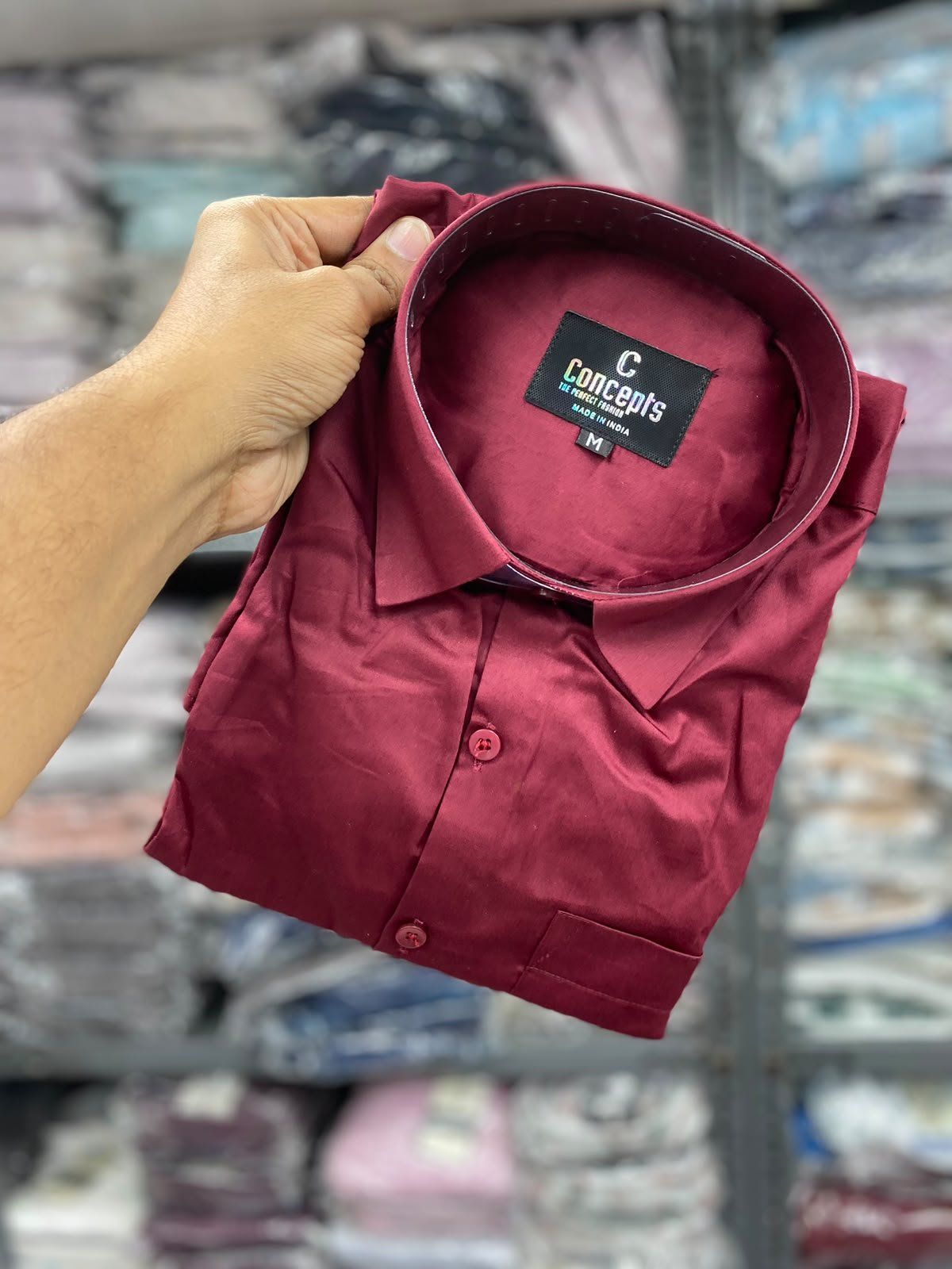 Concepts Men's Partywear Satin Full Sleeve Shirts
