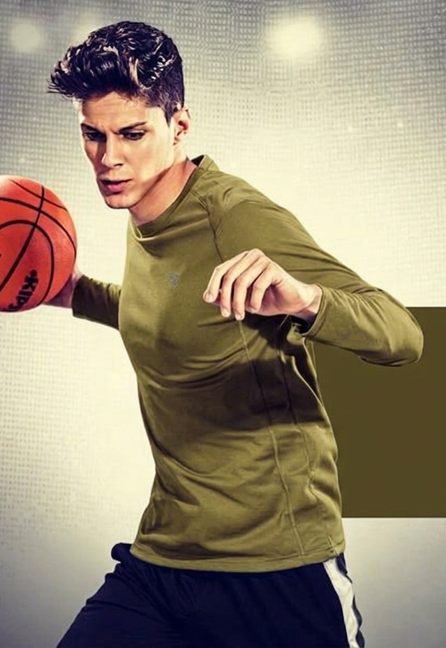 Mens Full Sleeve Round Neck Dotknit Tshirt