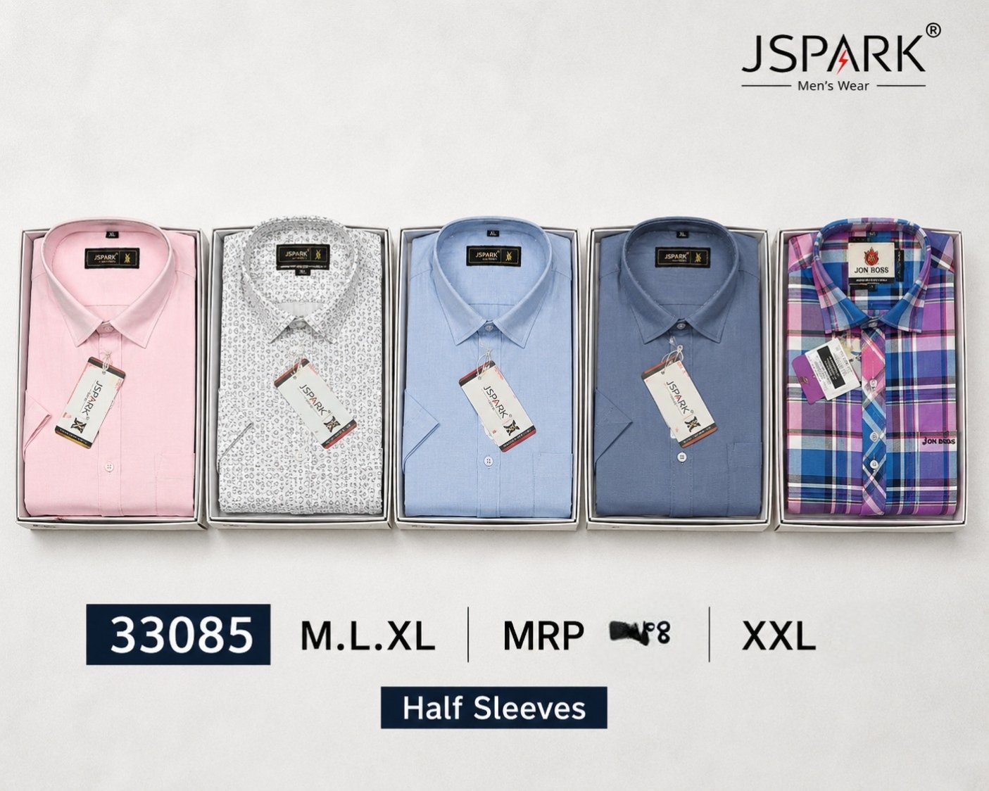 Jspark Shirts- 33085 (Half Sleeve)