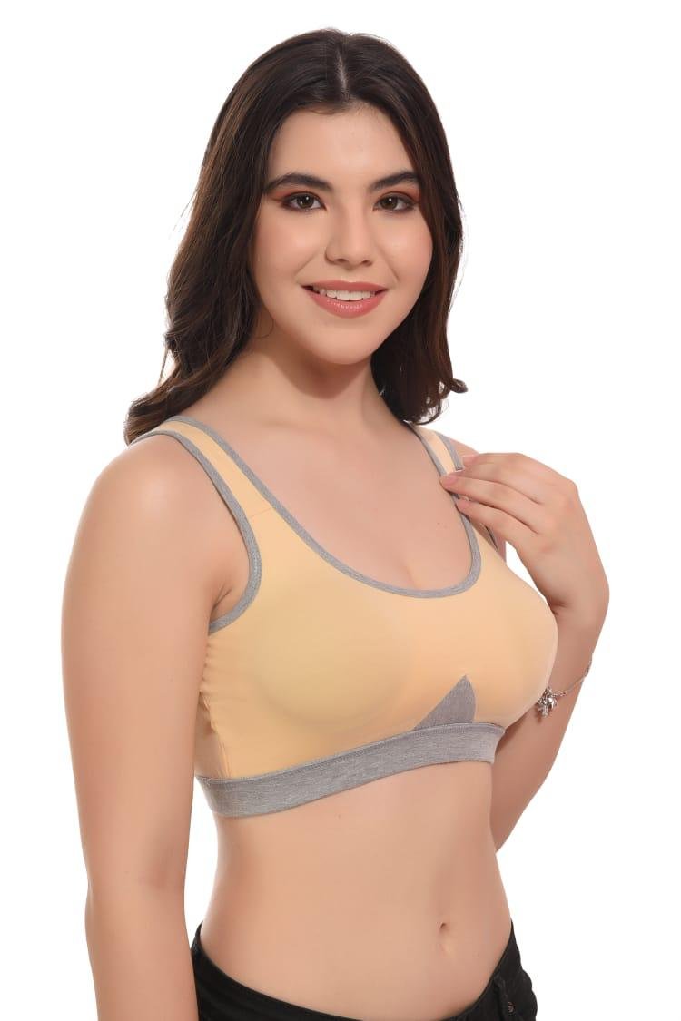 Teusy Woman Sports Bra Set-Yellow