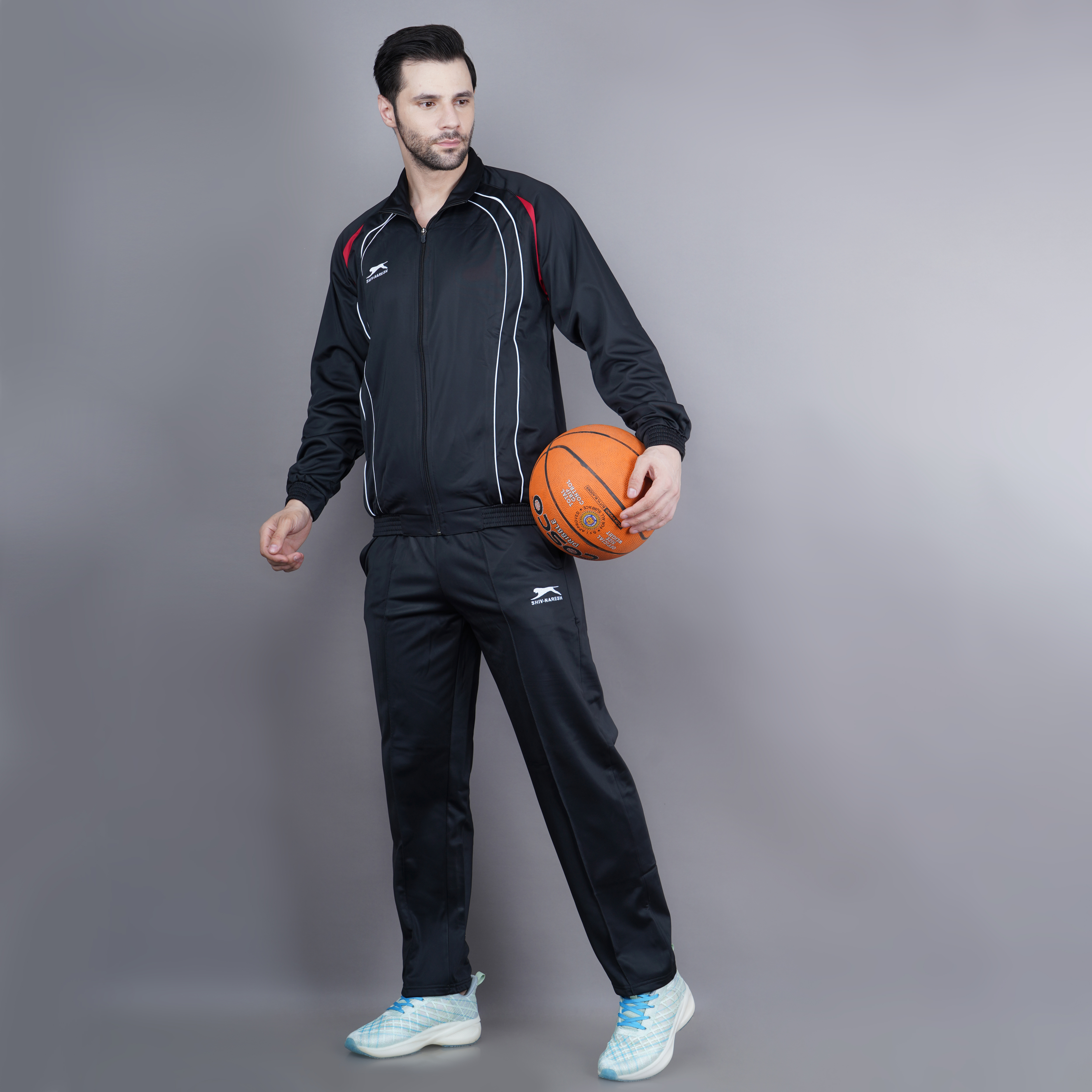 Men's Tracksuit  435A-TP-Black/Red/White-XL