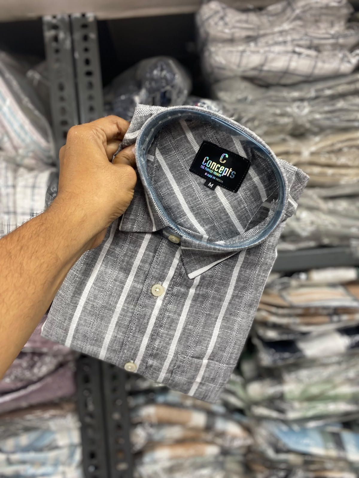 Concepts Men's Shirts Cotton Linen Stripes