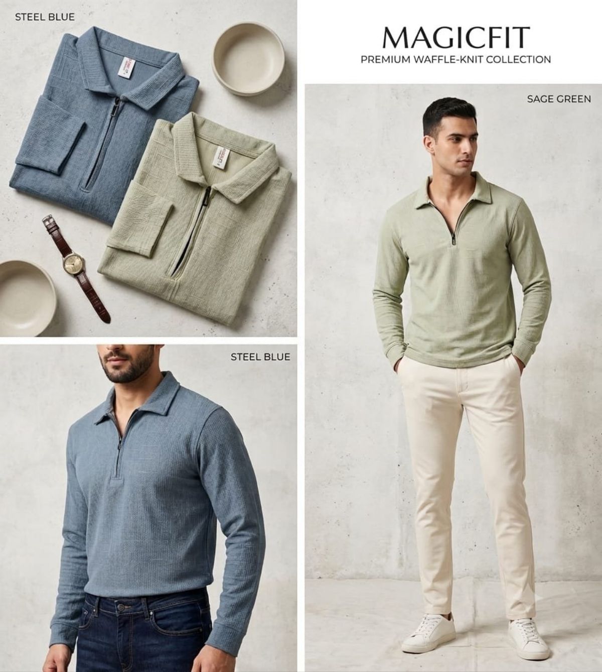 Men's Full Sleeves T-shirts Set -Magicfit 2076