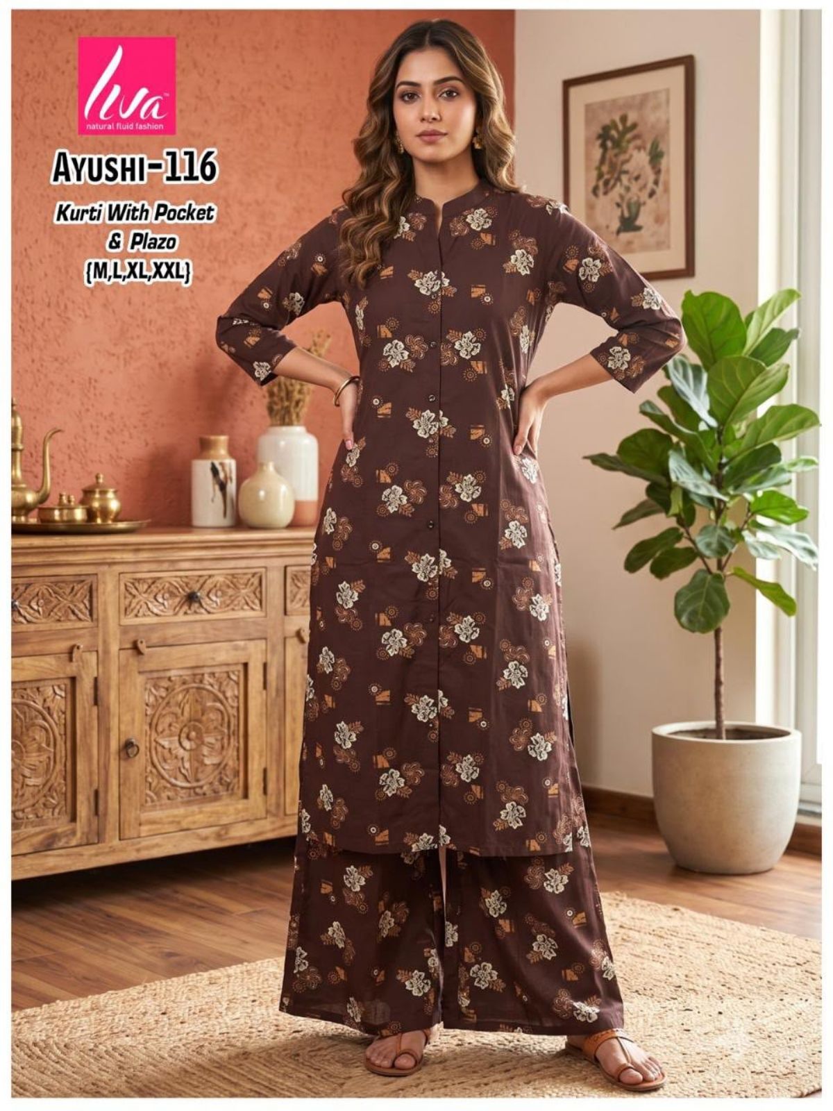 Women's Ethnic Wear Set with Kurti Pocket-Ayushi-116
