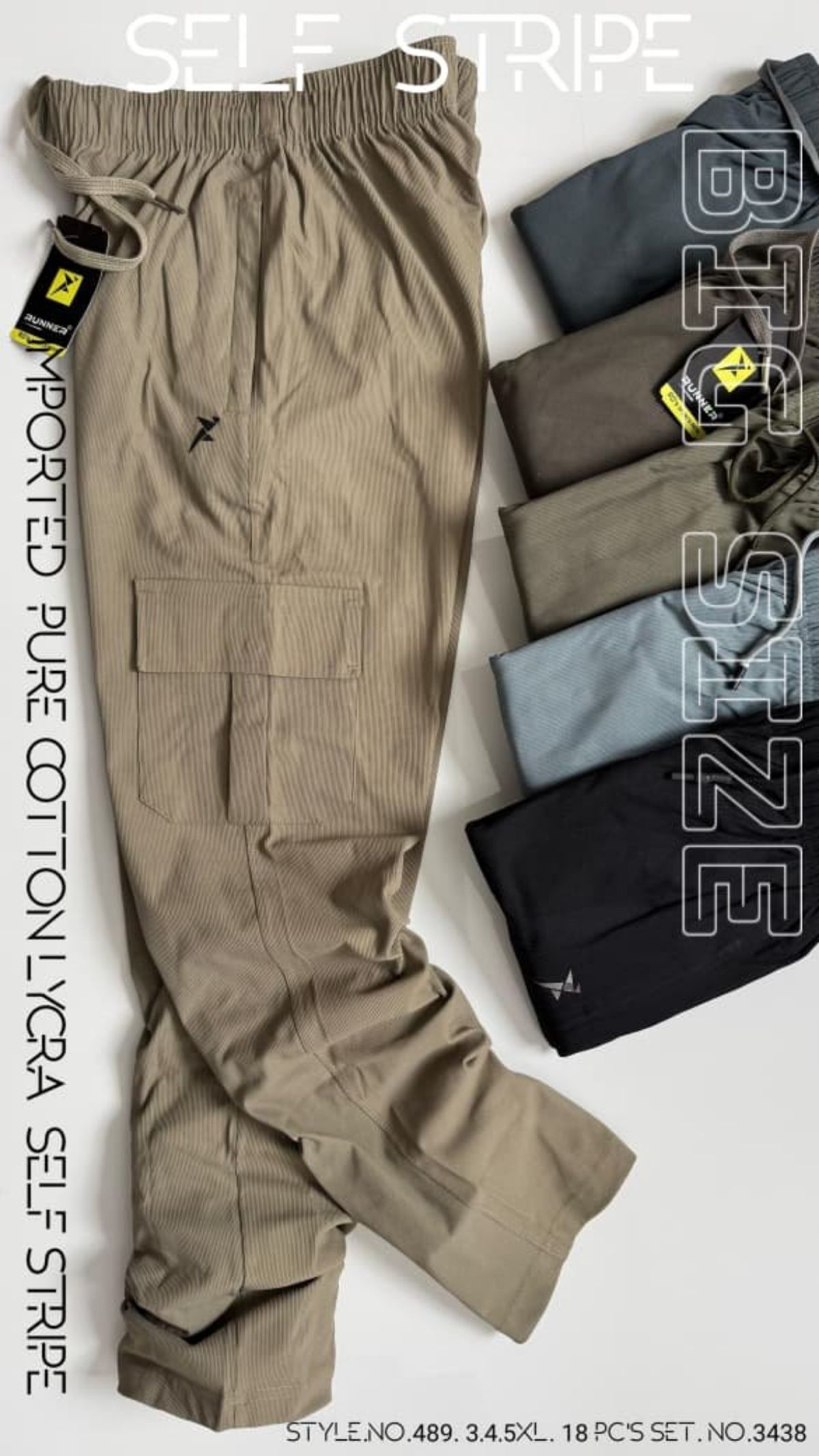RUNNER Men's Cargo Pants D No- 489