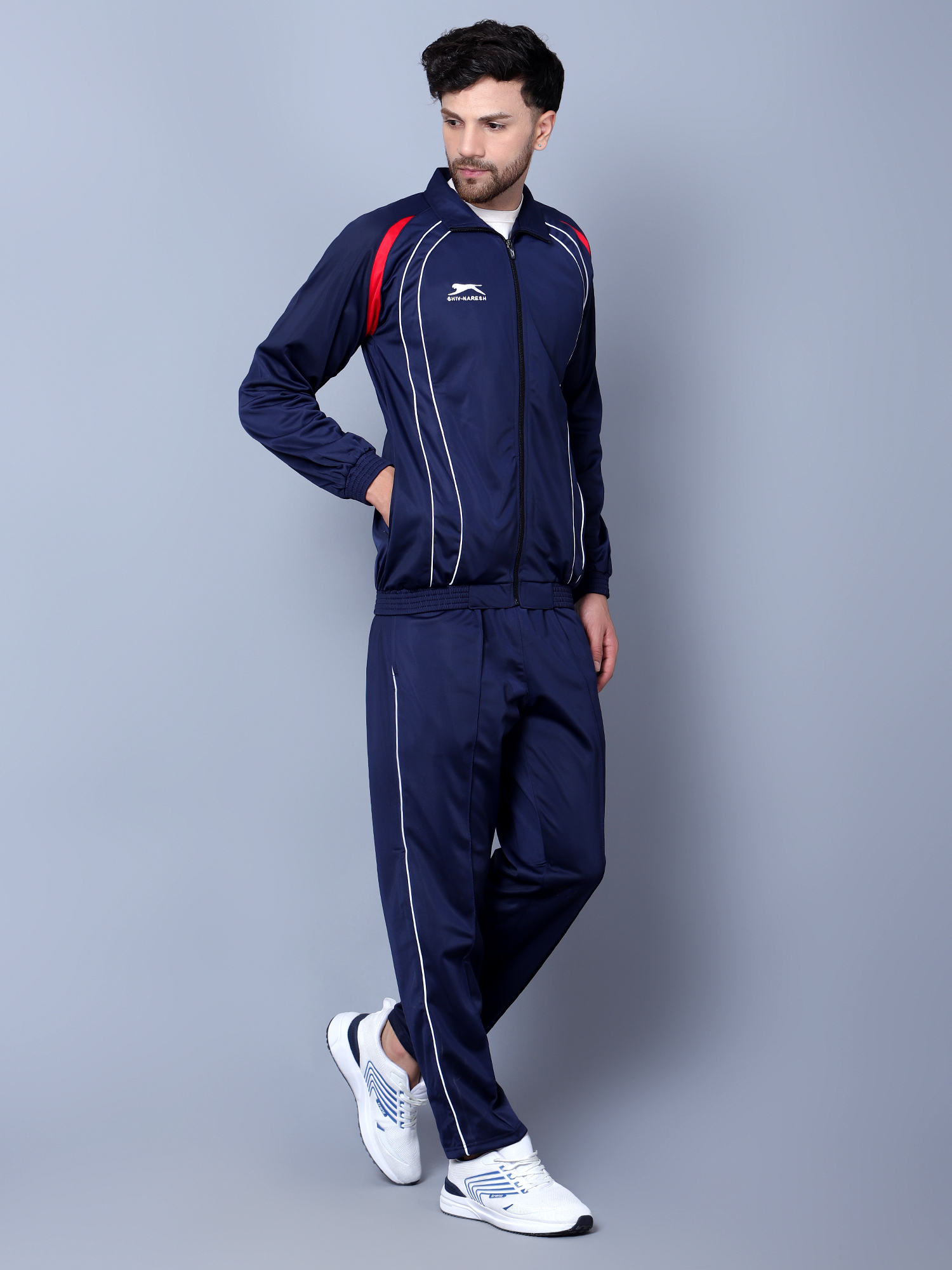 Men's Tracksuit  435A-TP-Navy/Red/White-XXL