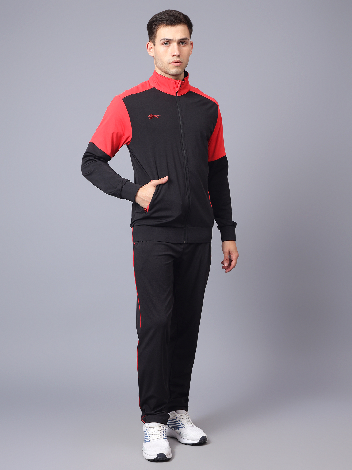 Men's Tracksuit  SNTSW111M-Black/Salsa-L