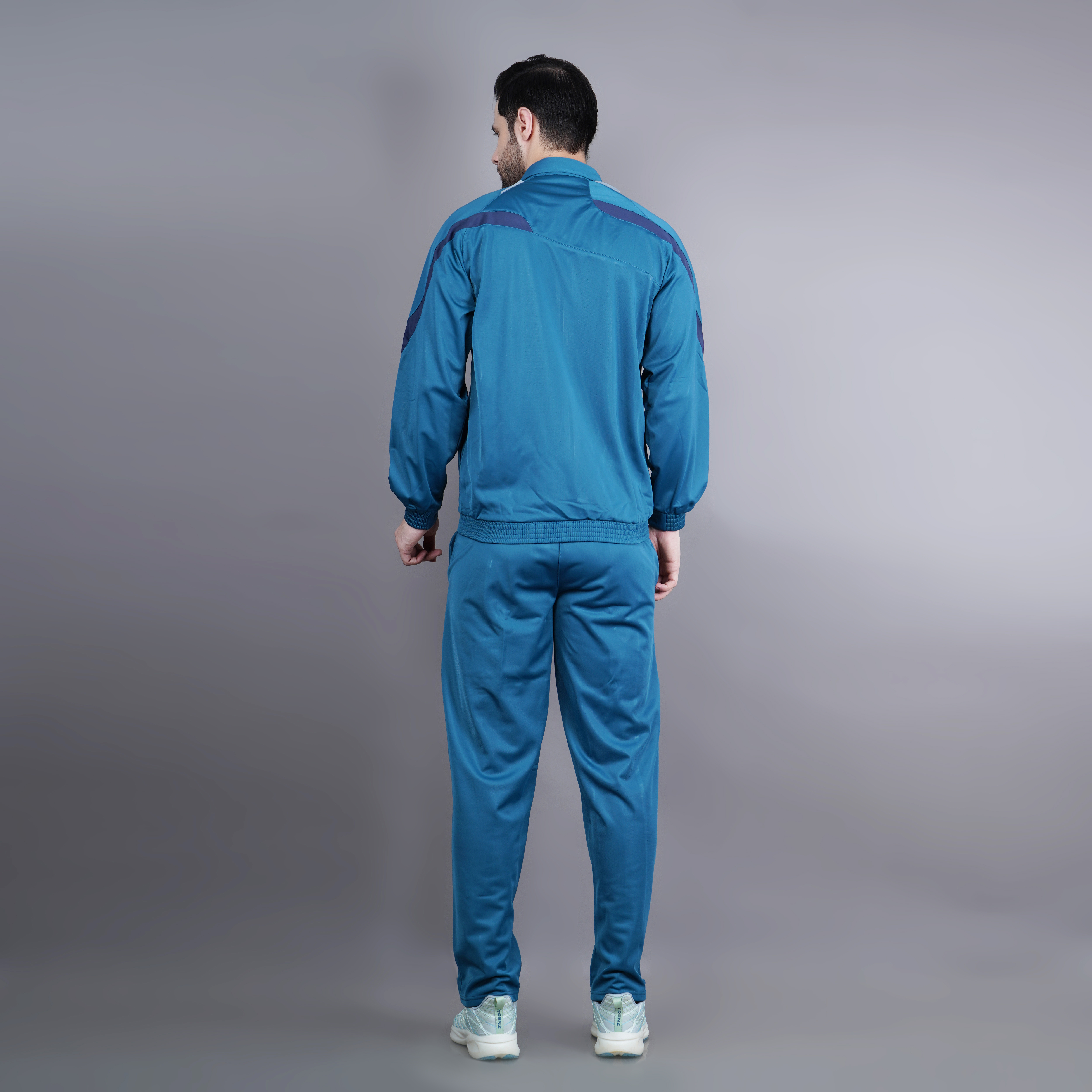 Men's Tracksuit  445A-TP-Air Force/Navy/White-L