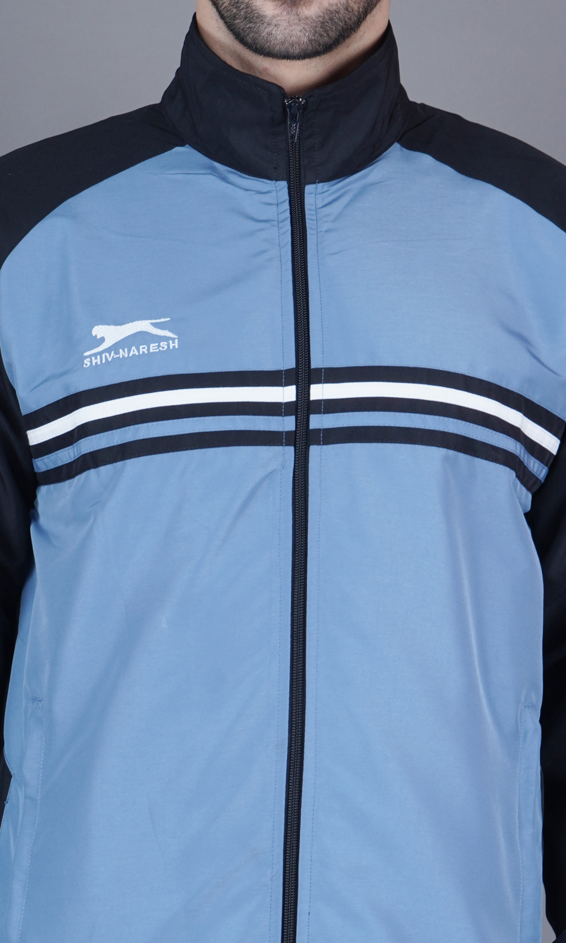 Men's Tracksuit  469B-Black/Light Grey-XXL-TZ