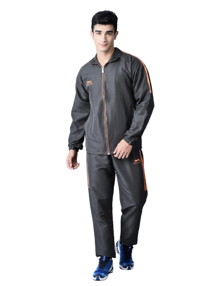 Men's Tracksuit  478A-Dark Grey/Orange-S-TZ