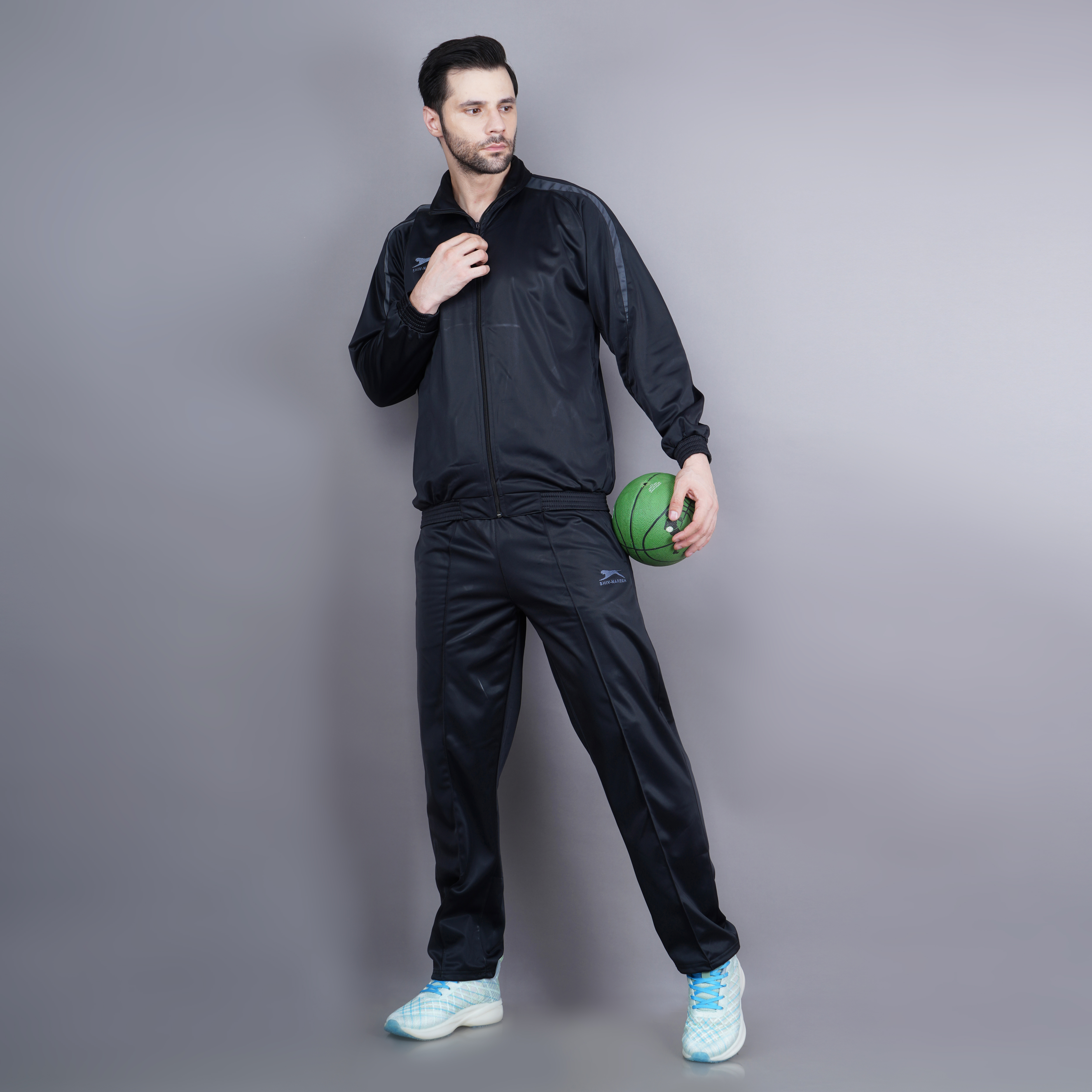 Men's Tracksuit  462B-TP-Black/D.Grey-S
