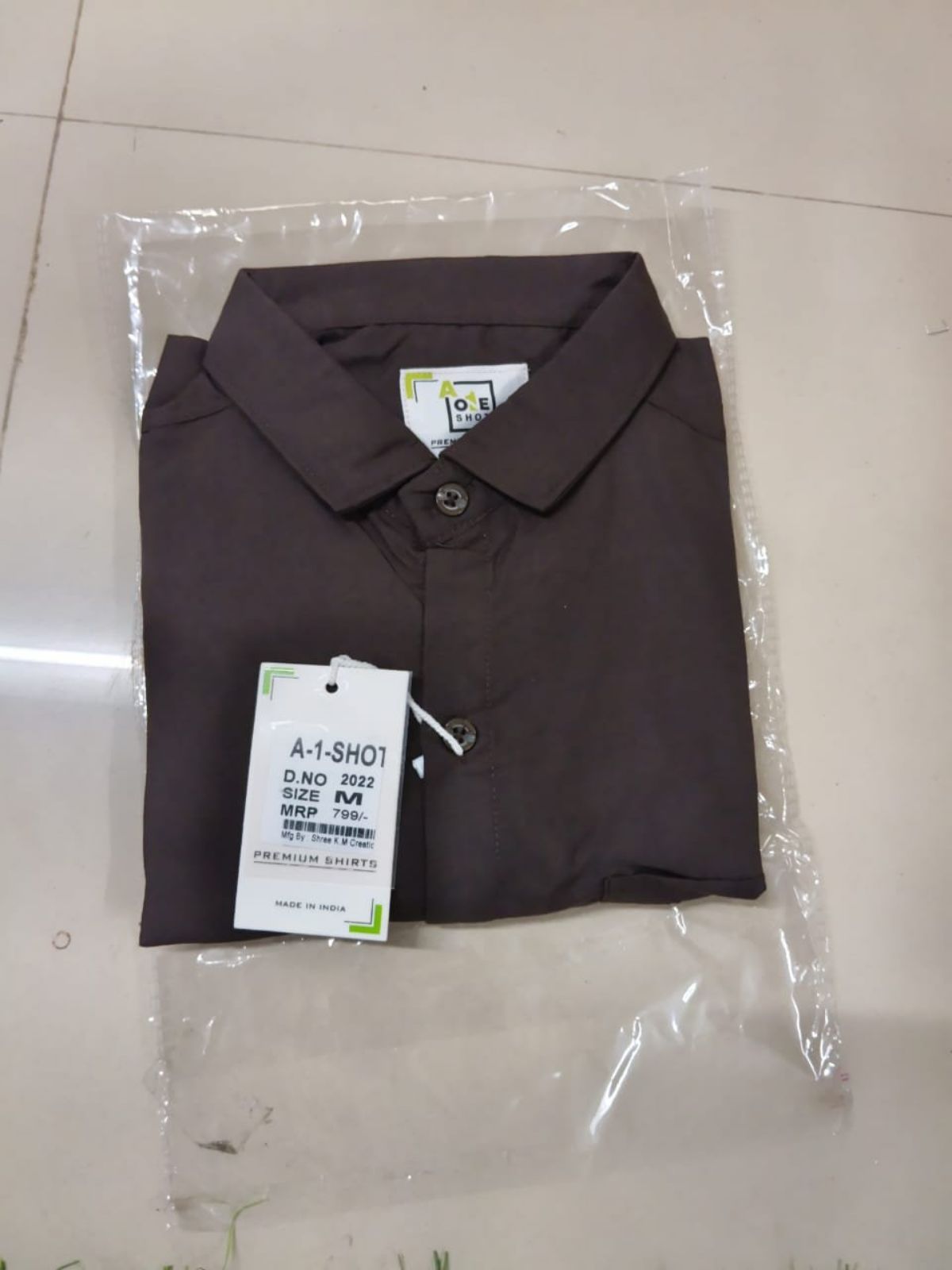 Shree Yash Both Side Laffer Men's Plain Shirts- Brown