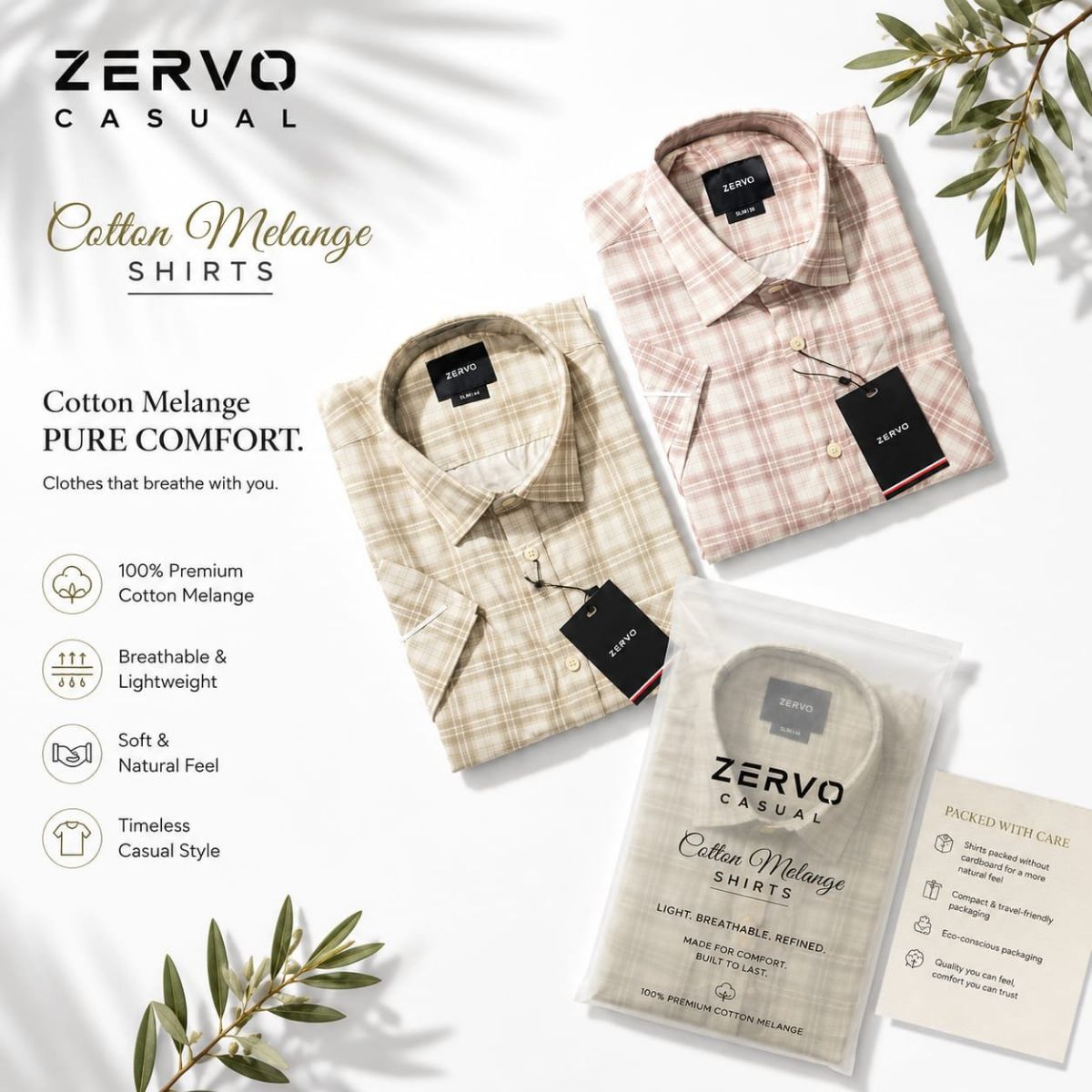 Zervo Men's Cotton Printed Shirts