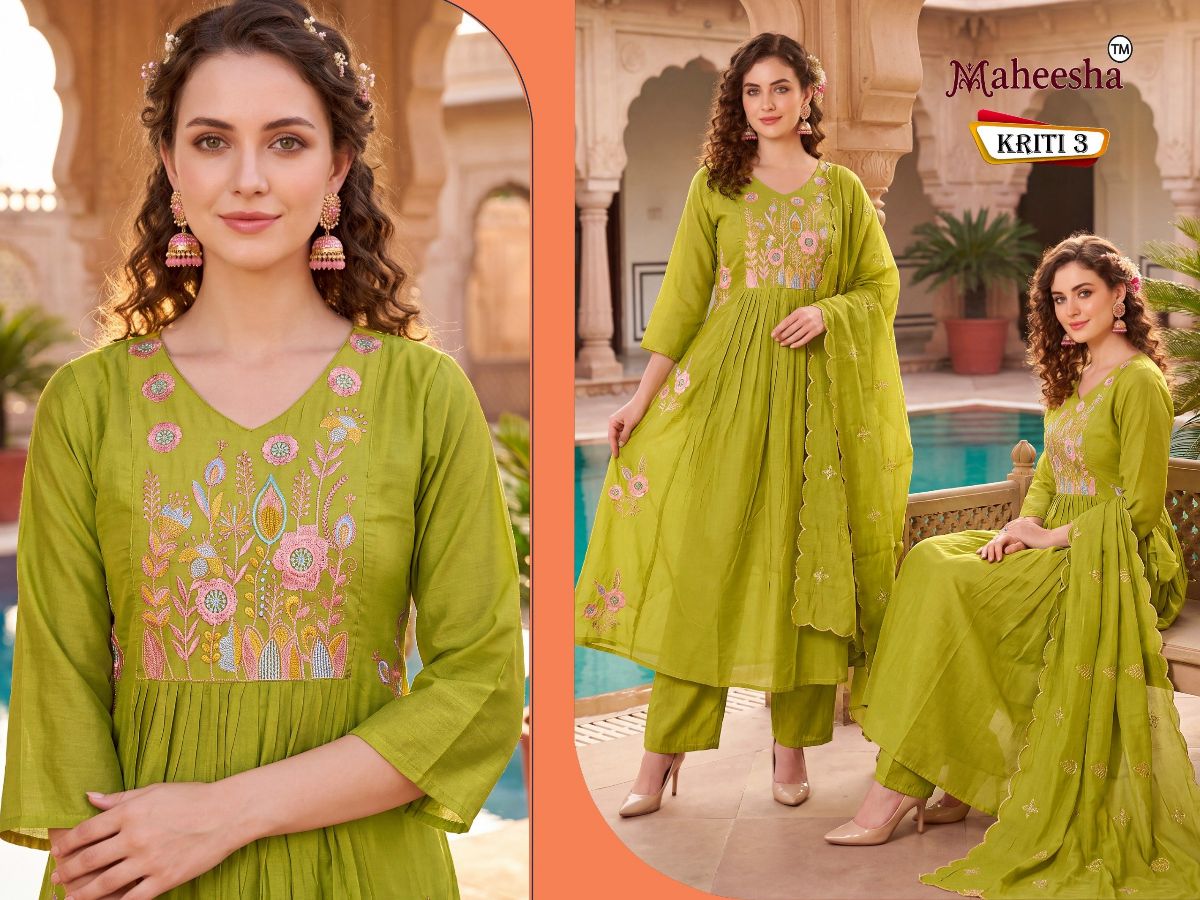 Rani Vastram Women's Ethnic Wear Suit & Bottom Set with Dupatta- Kriti-3