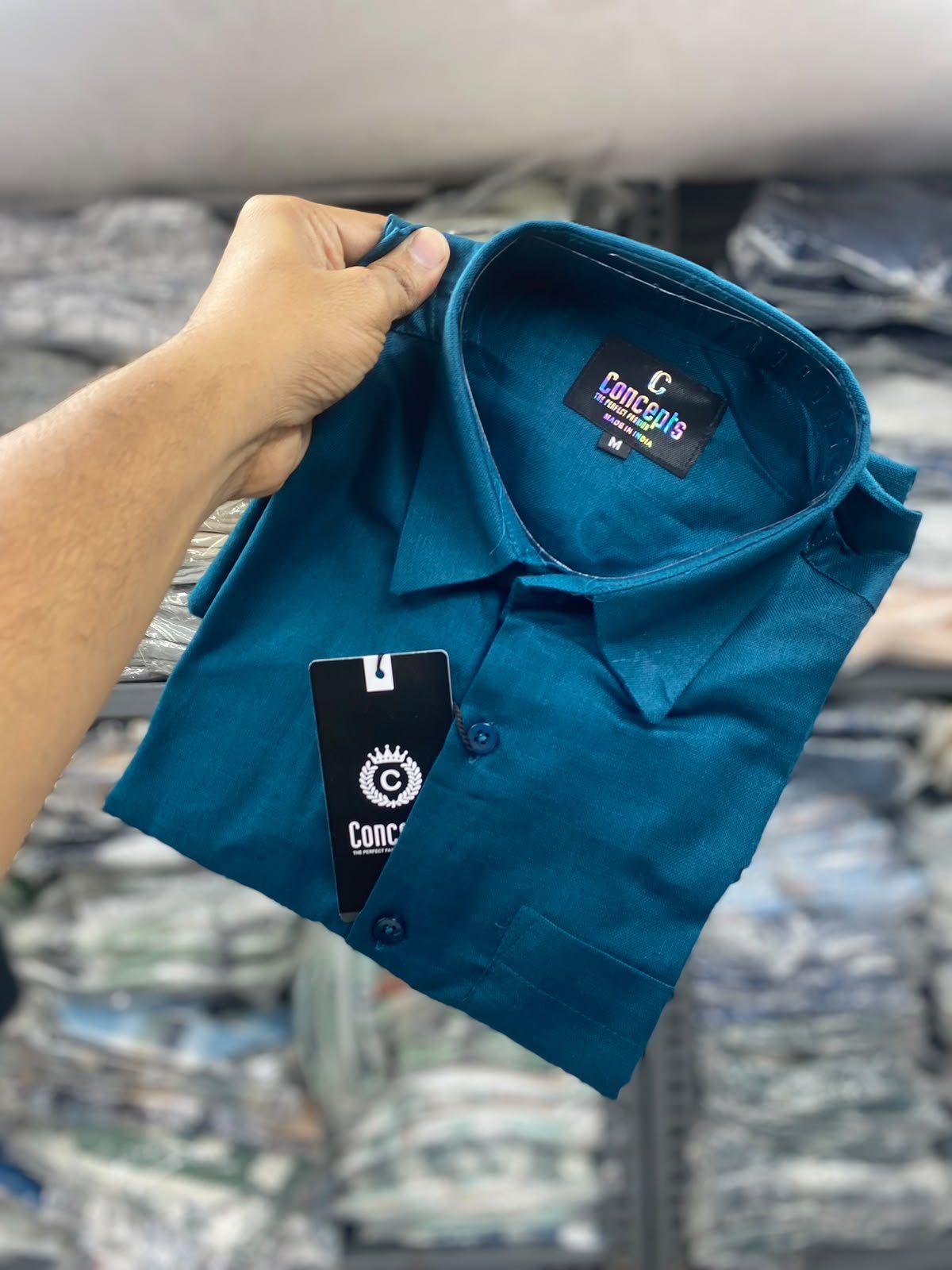 Concepts Men's Shirts Plain Linen Full Sleeve