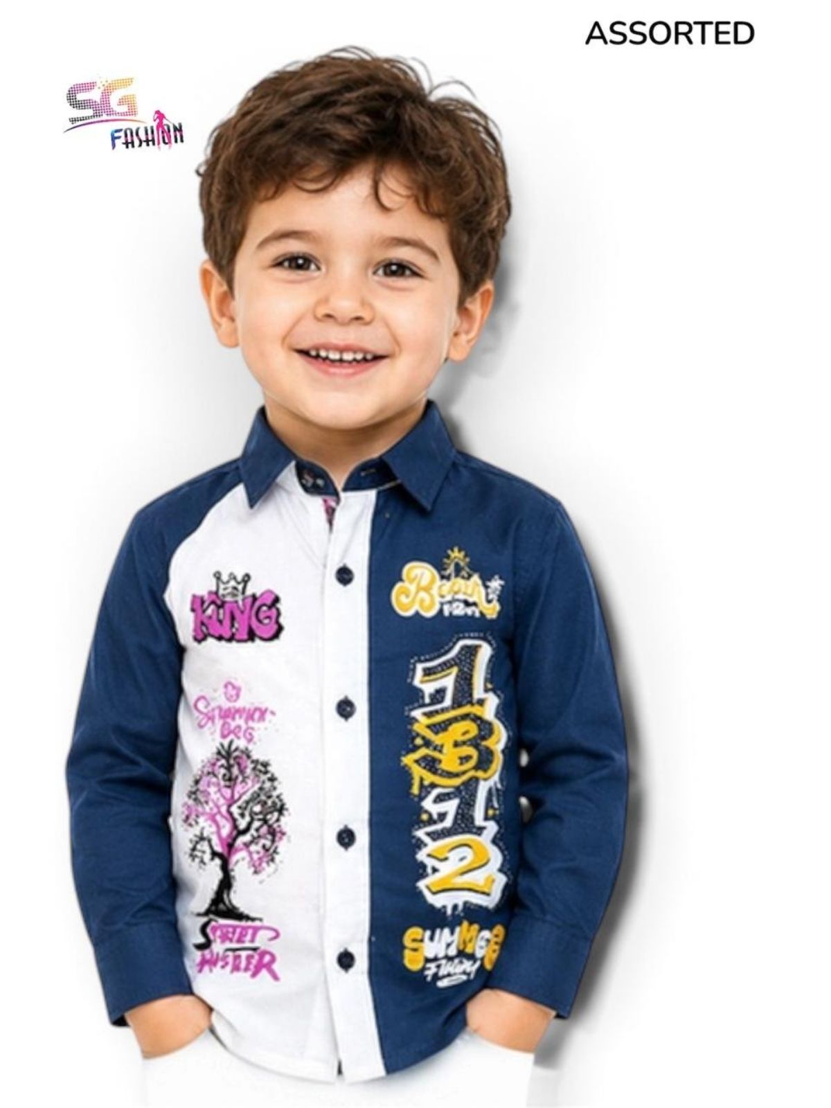 SG Fashion Kids Boys Shirts Set