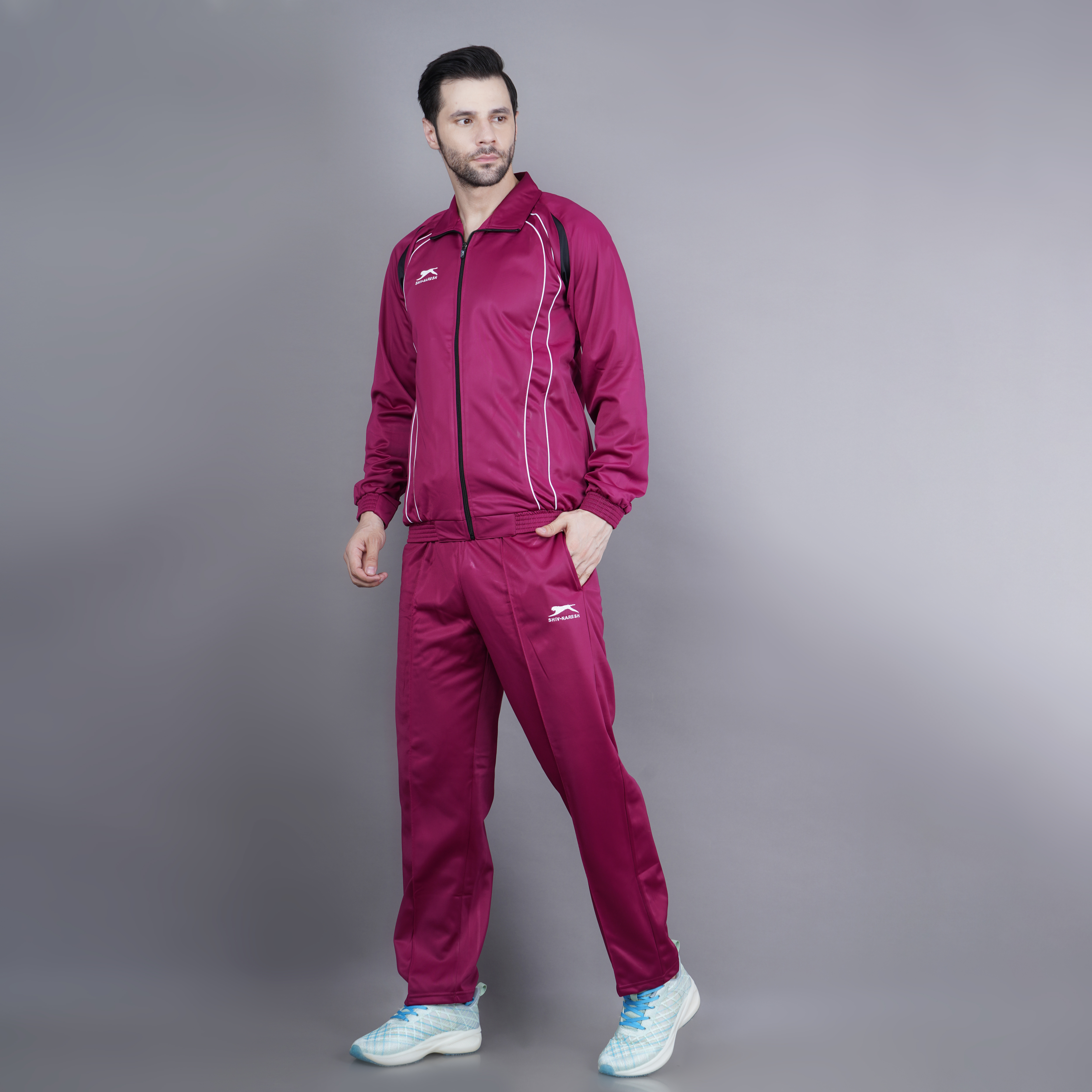 Men's Tracksuit  435A-TP-Rust/Black/White-L