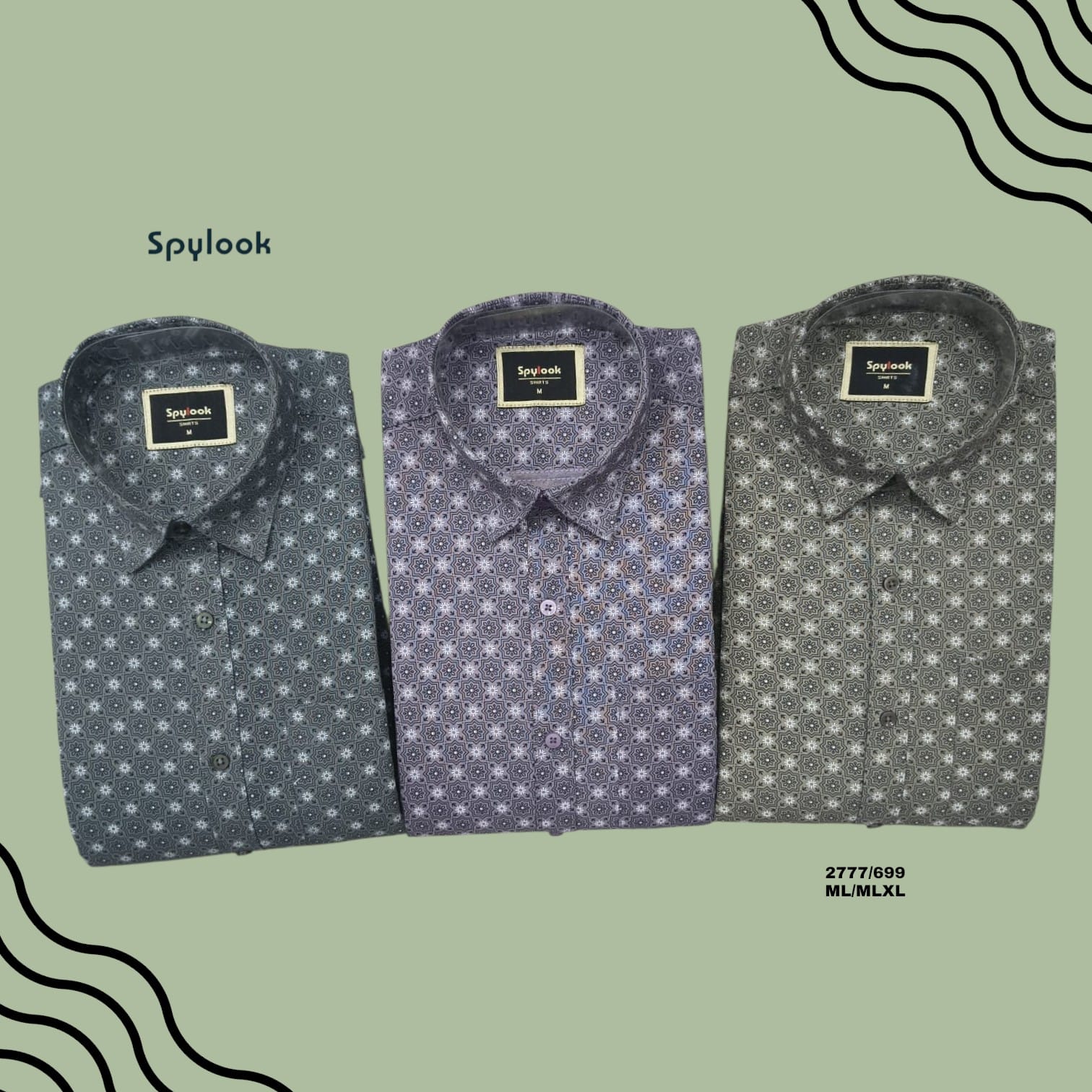 ML CREATION SPYLOOK PRINT SHIRT 2777
