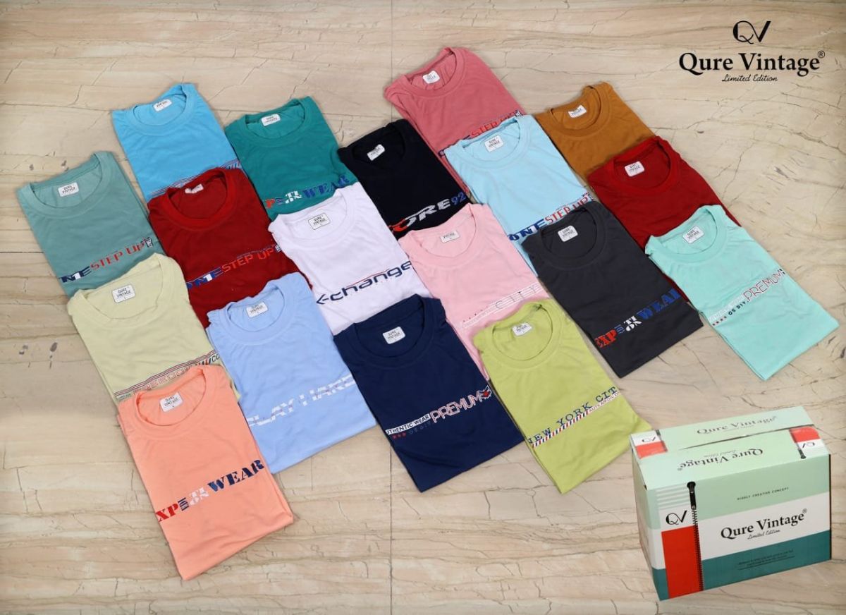 Air jet spun round neck T-shirt for Men's