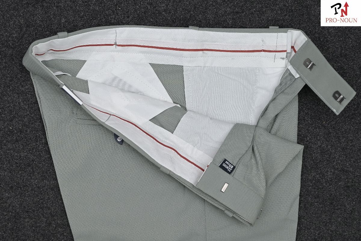 Pro-Noun Men's  Formal Trouser Pants With Adjustable belt D No- Signature 240-7(28-32)- Mint green