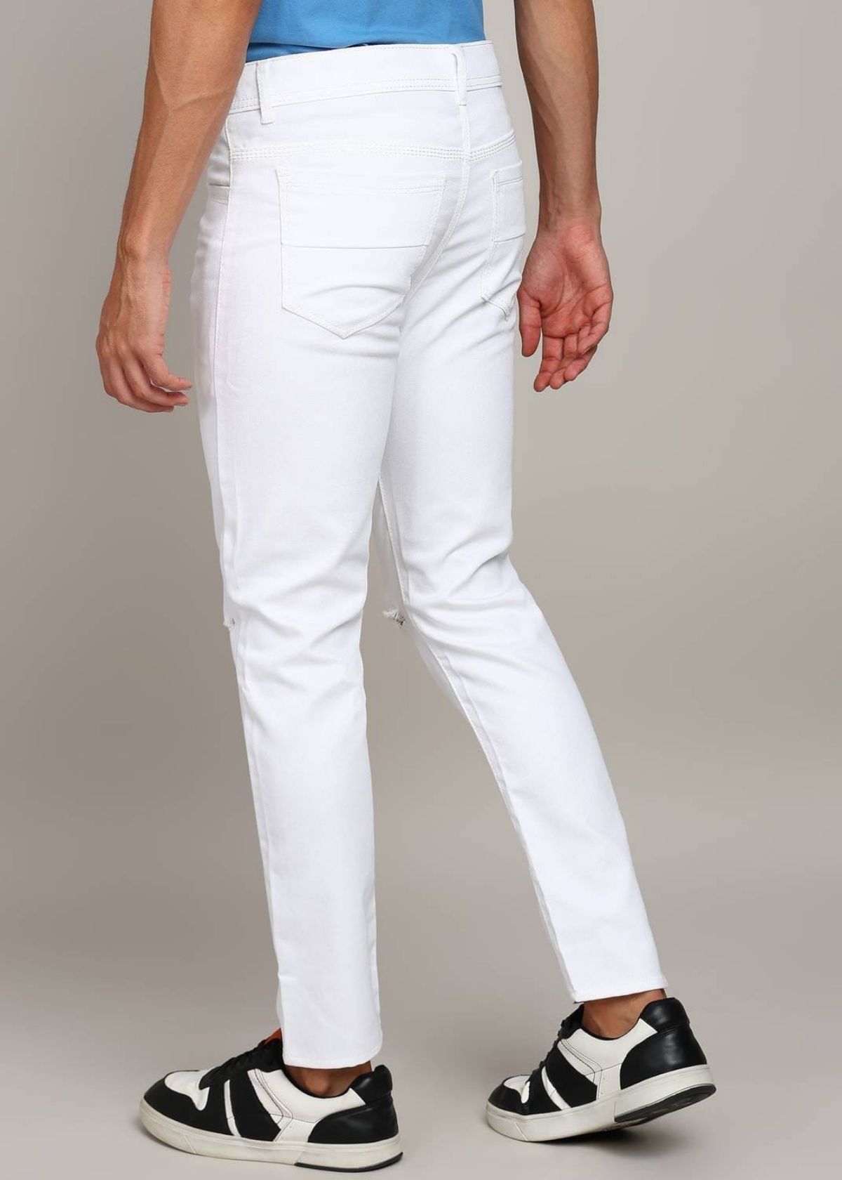 Updry Men's Polly  White Jeans