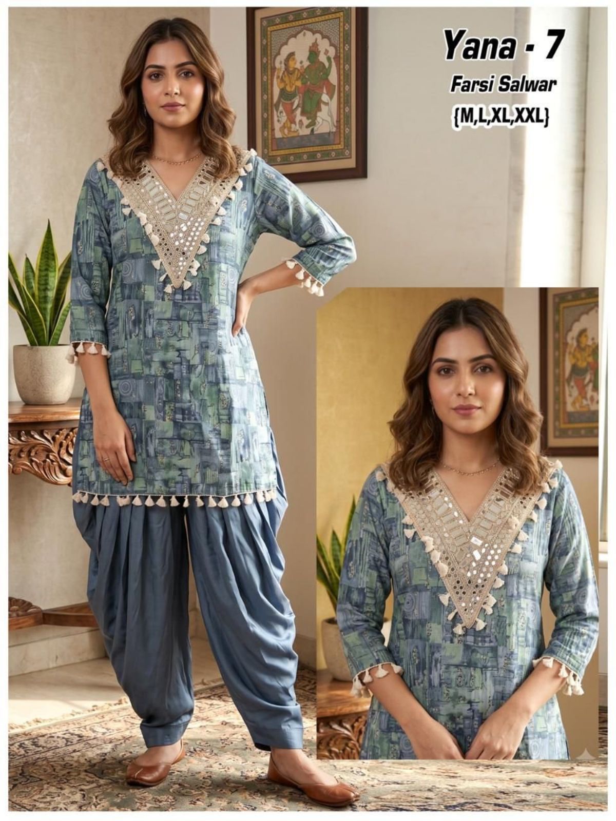 Women's Ethnic Wear Farsi Salwar  Suit- Yana-7