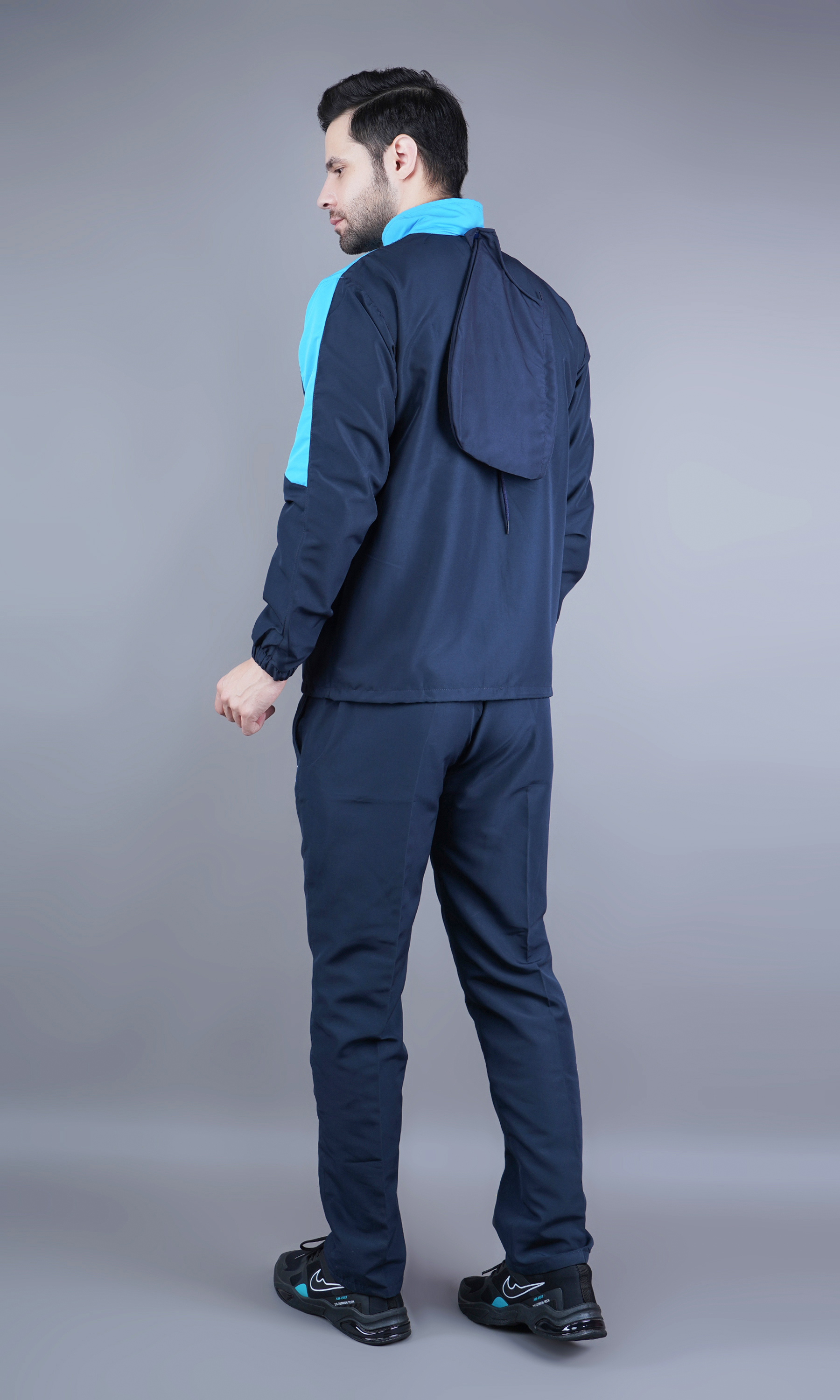 Men's Tracksuit  471A-Navy/Cyan-L-TZ