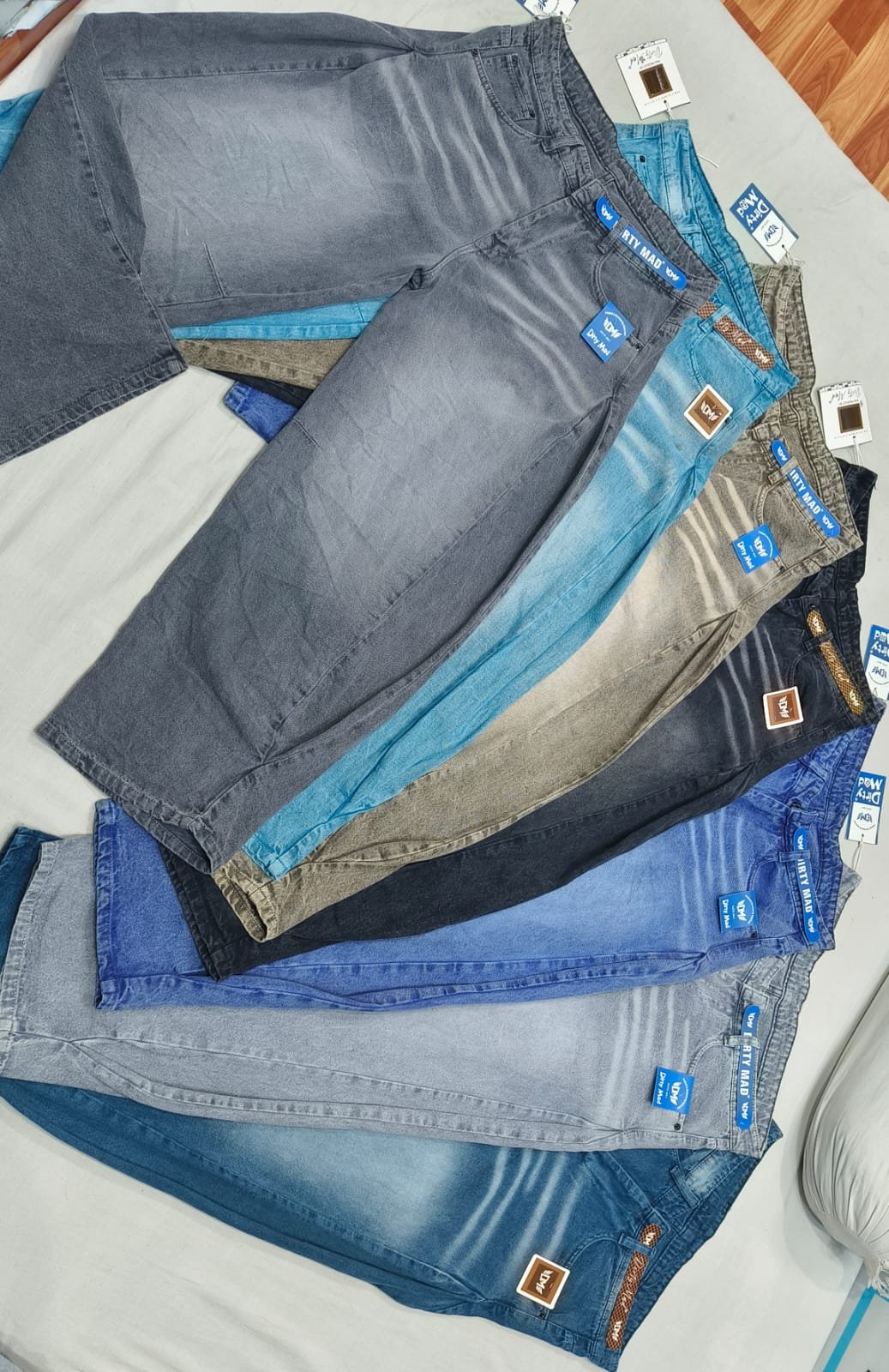 Men's New  Barrel fit Jeans 22 bottom supper baggy jeans  By Dirty Mad
